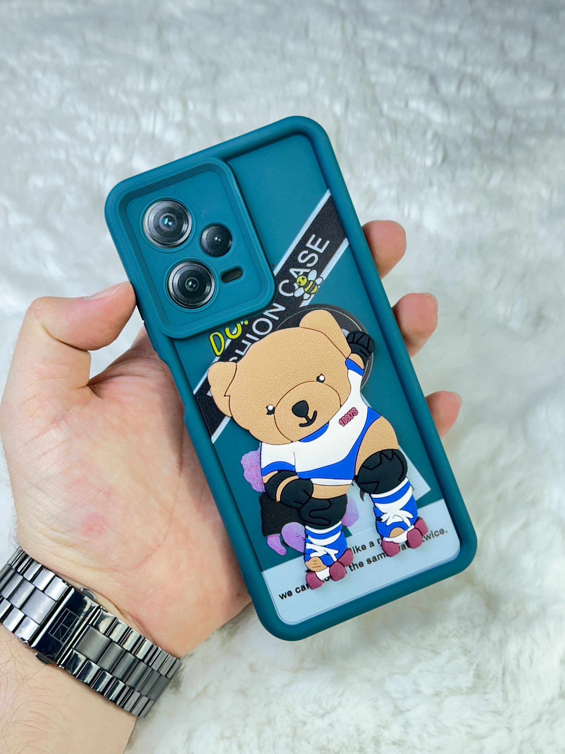 Xiaomi Redmi Note 12 Pro 5G Sert Silikonlu Lansman Ayıcıklı kılıf