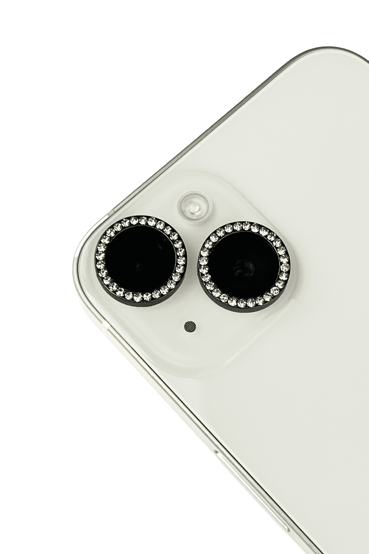iPhone 15 ve 15 Plus Uyumlu Swarovski Taşlı Kamera Lens Koruyucu