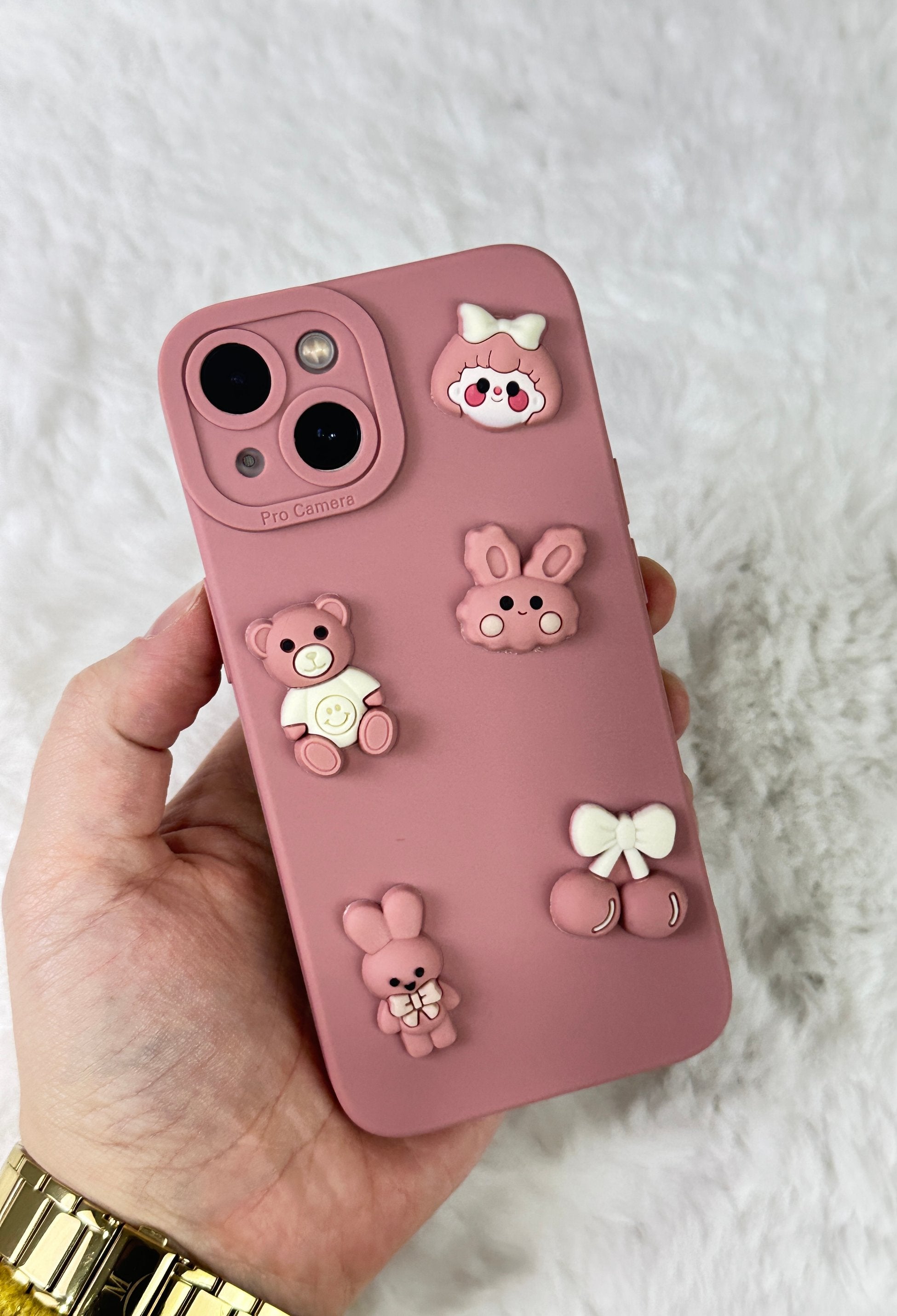 iPhone 14 Uyumlu Ayıcık Desenli Sevimli Silikon Lansman TOY BEAR Kılıf