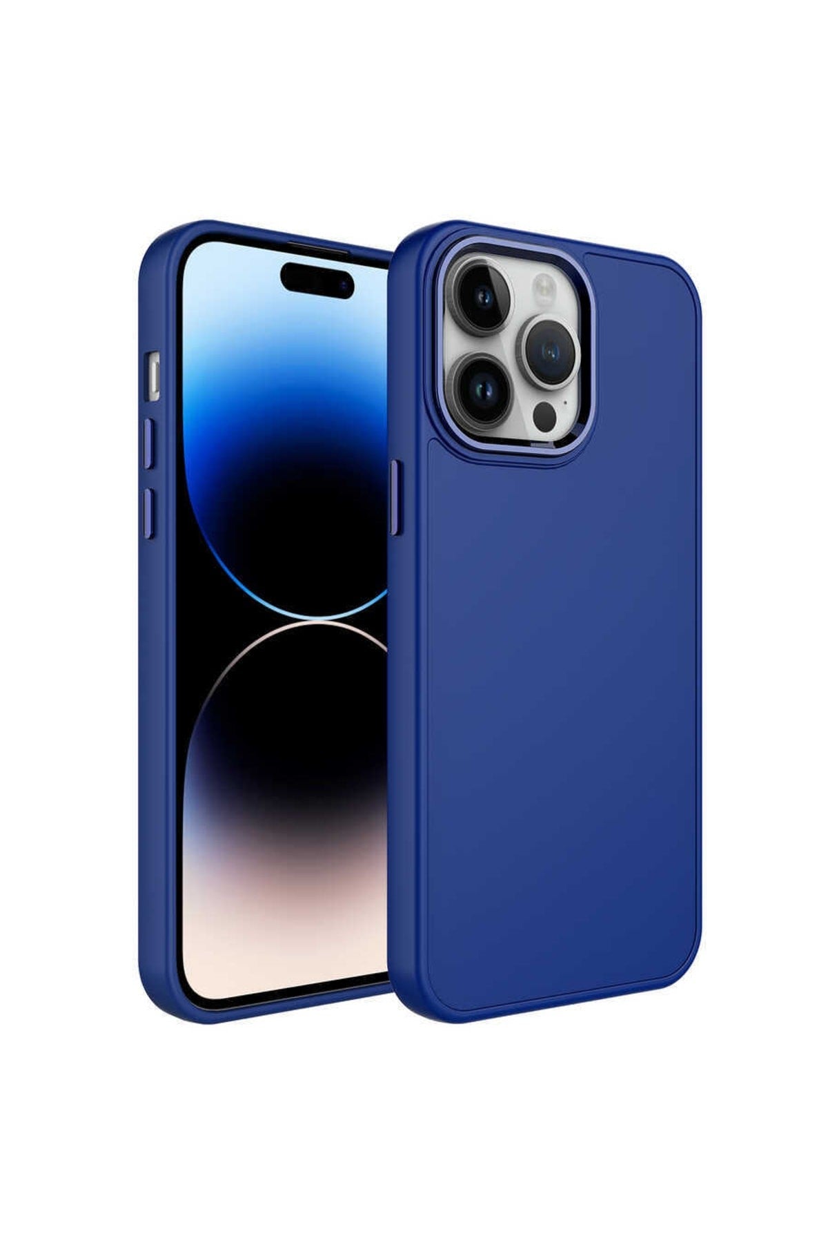 iPhone 14 Pro Kılıf Içi Kadife Parlak Detaylı Pastel Silikon Ruby Kılıf