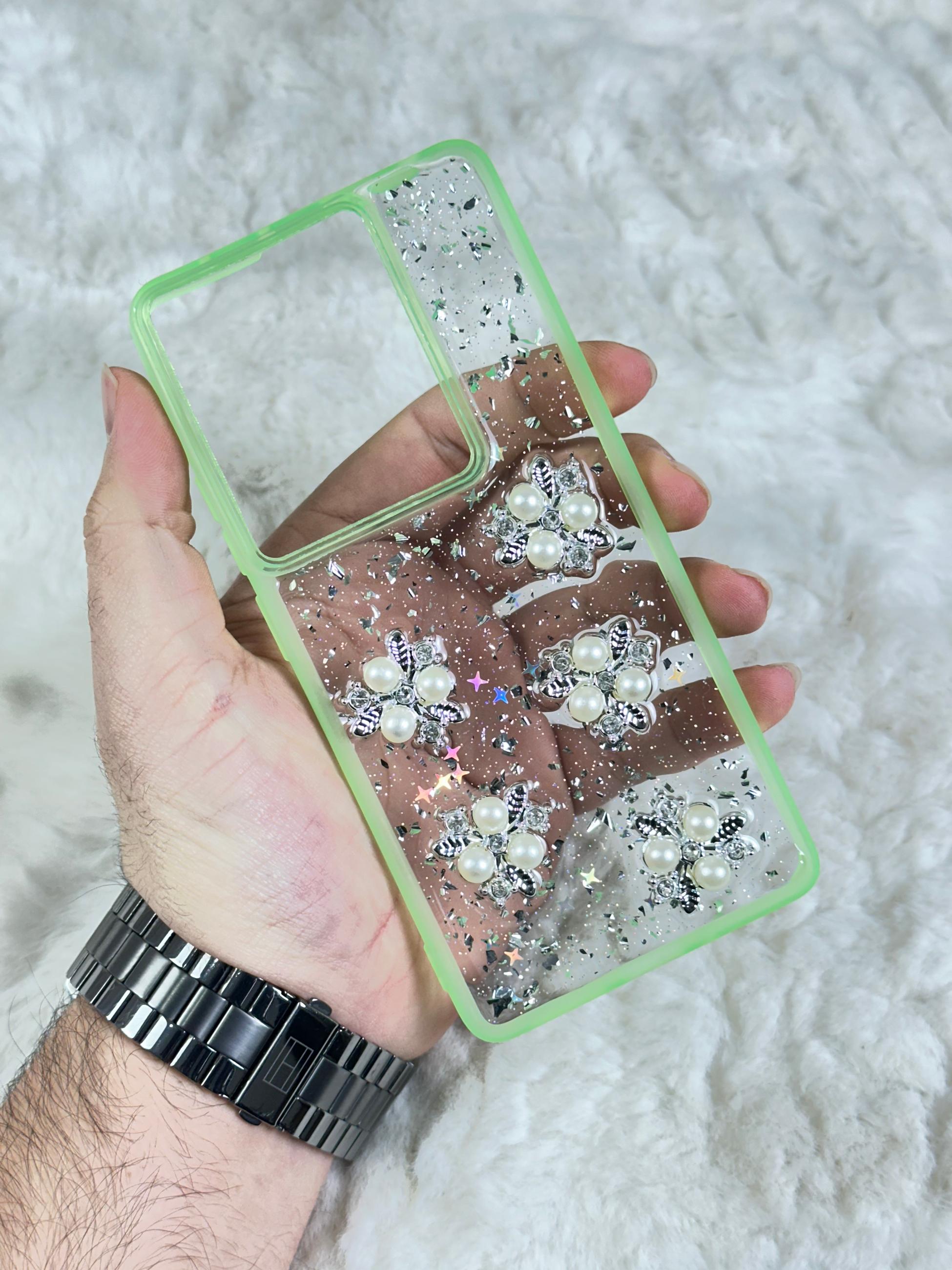 Xiaomi Redmi Note 13 Pro 4G Şeffaf Parlak Taşlı Glitter Kılıf