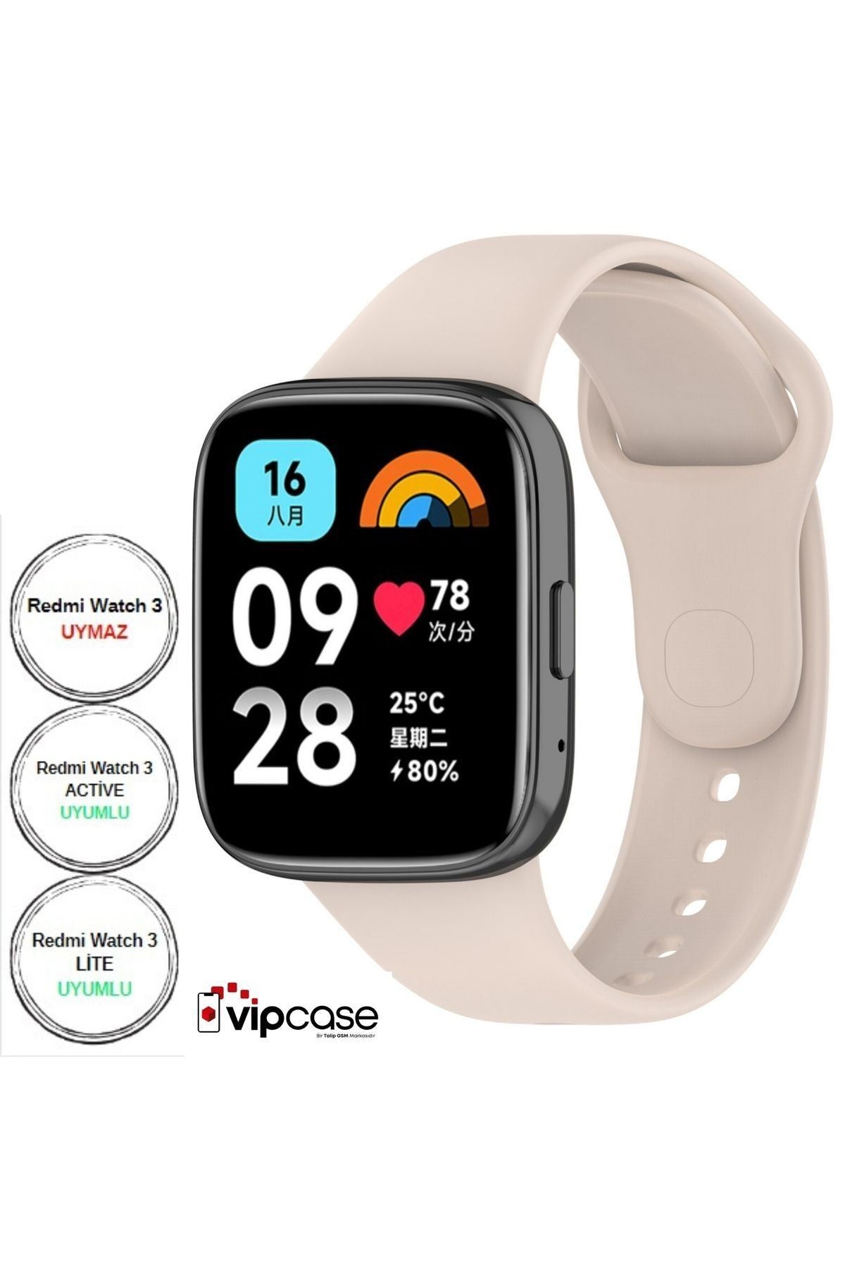 Xiaomi Redmi Watch 3 Active Akıllı Saat Bileklik Silikon Kordon - Watch 3 Lite Ile Uyumlu