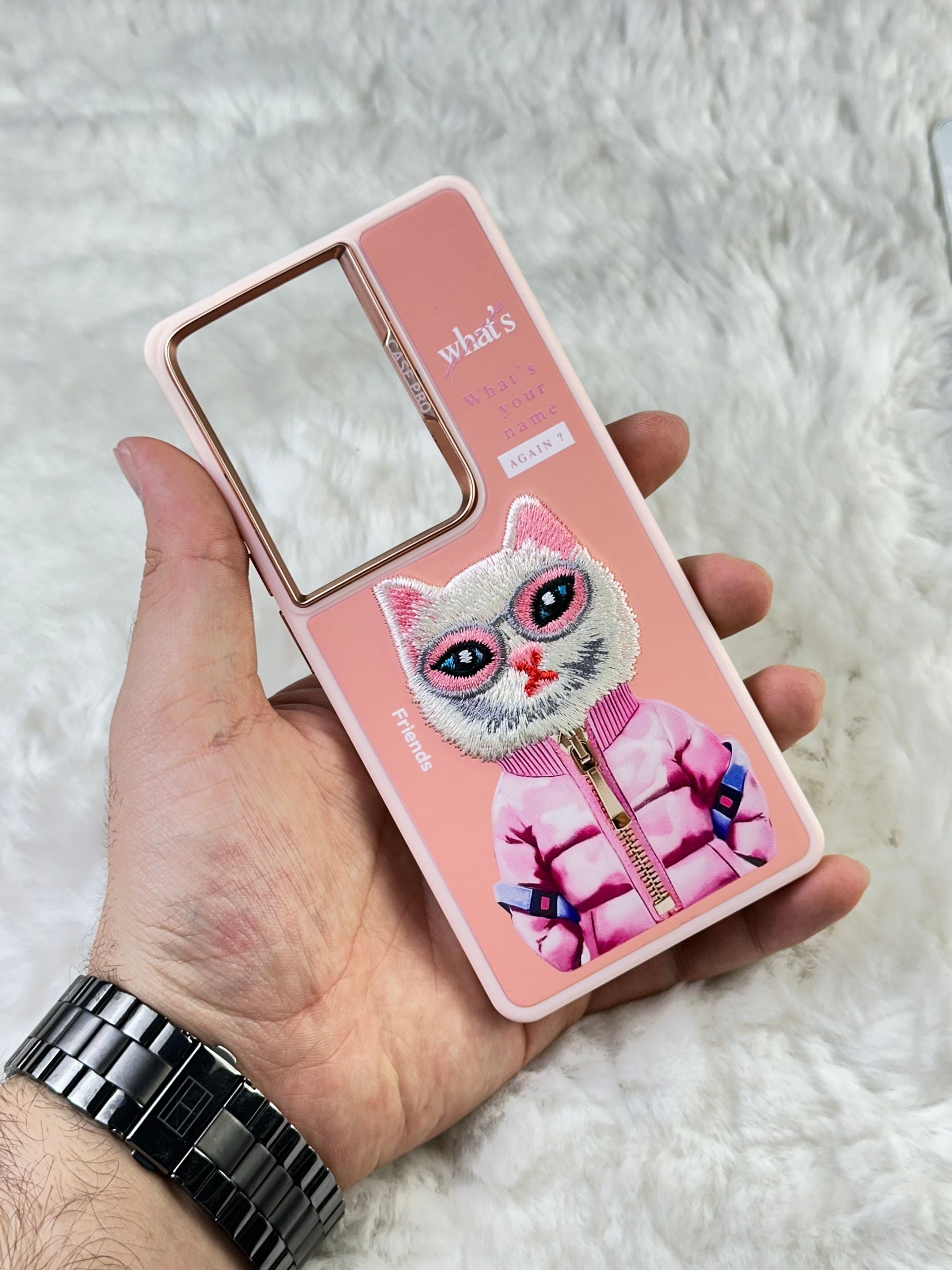 Xiaomi Redmi Note 13 Pro 4G Sert Kapaklı Tatlı Karakterli Dikişli Safari Kılıf