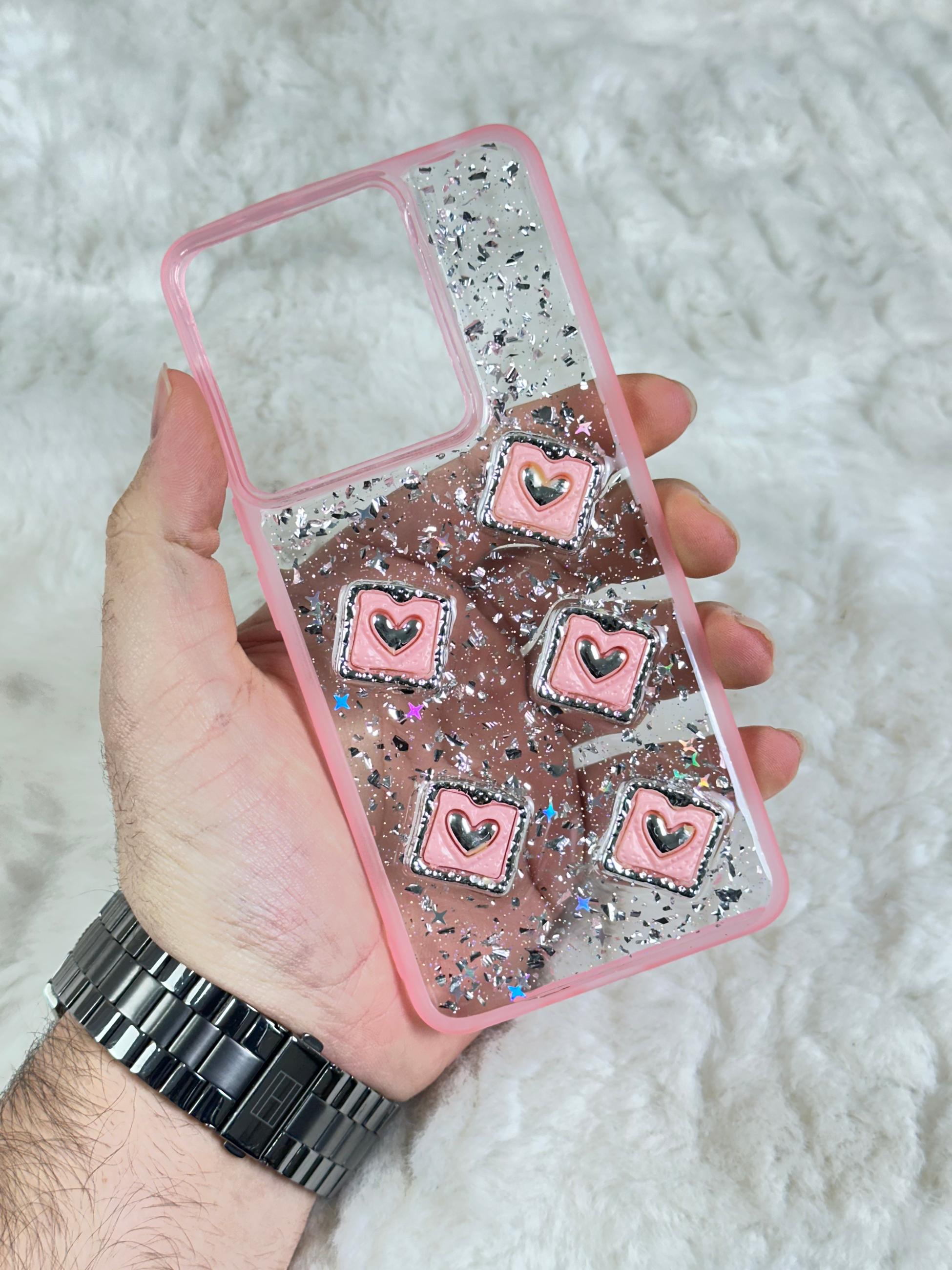 Xiaomi Redmi Note 13 4G Şeffaf Parlak Taşlı Glitter Kılıf