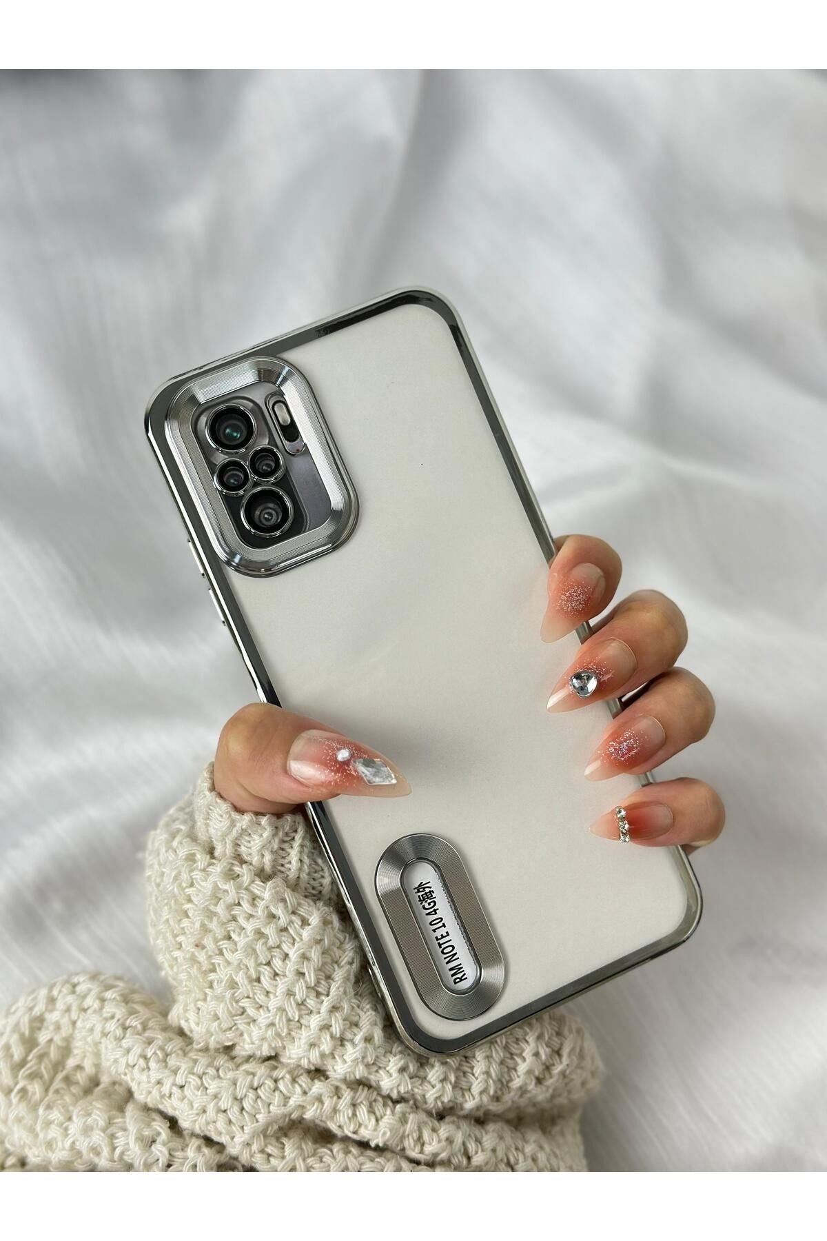 Xiaomi Redmi Note 10 / 10s Uyumlu Logo Detaylı Kenarları Renkli Kamera Korumalı Luxury Megavip Kılıf