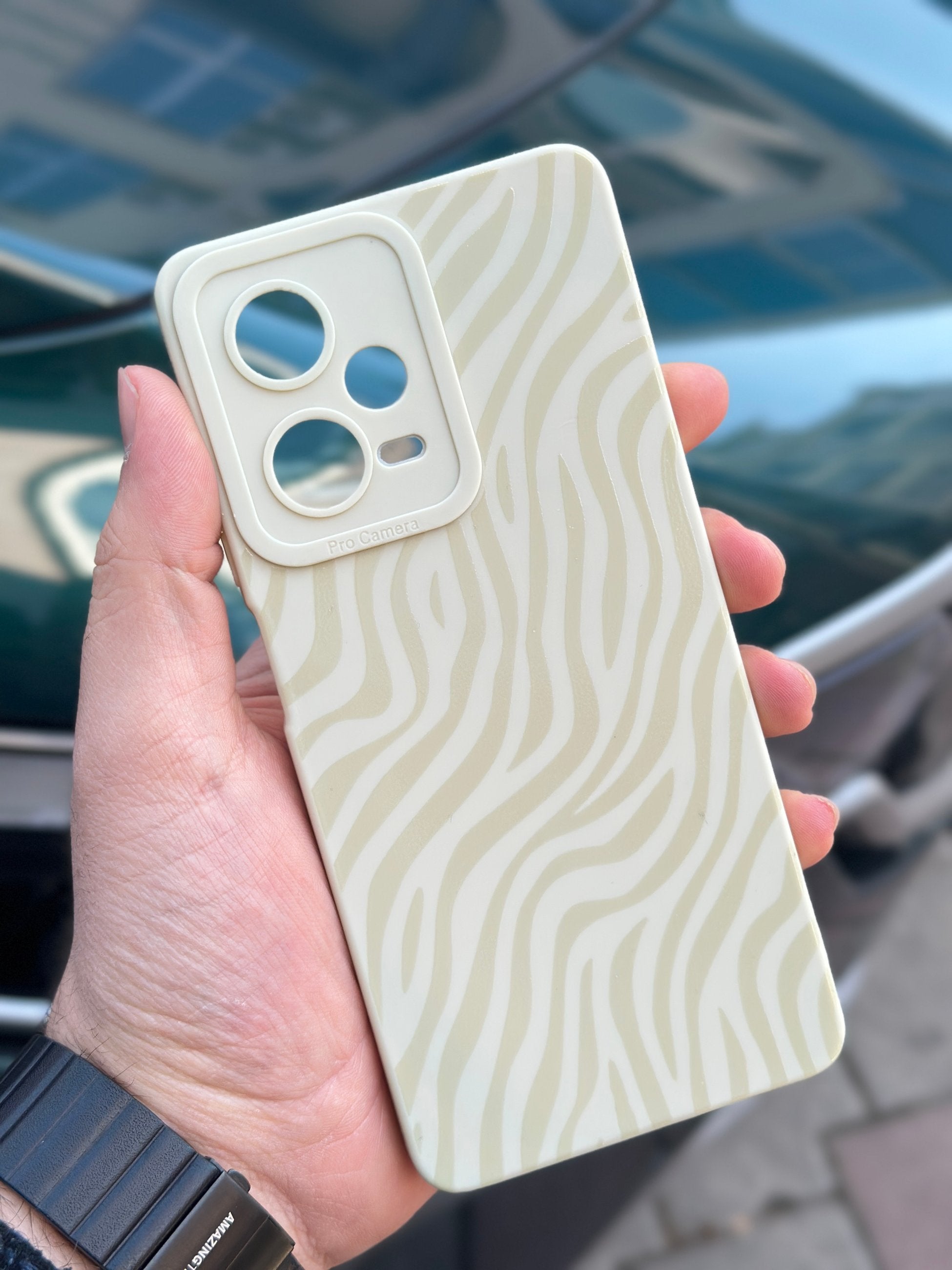 Redmi Note 12 Pro 5G Renkli Zebra Desenli İçi Kadife Lansman Zebra Kılıf