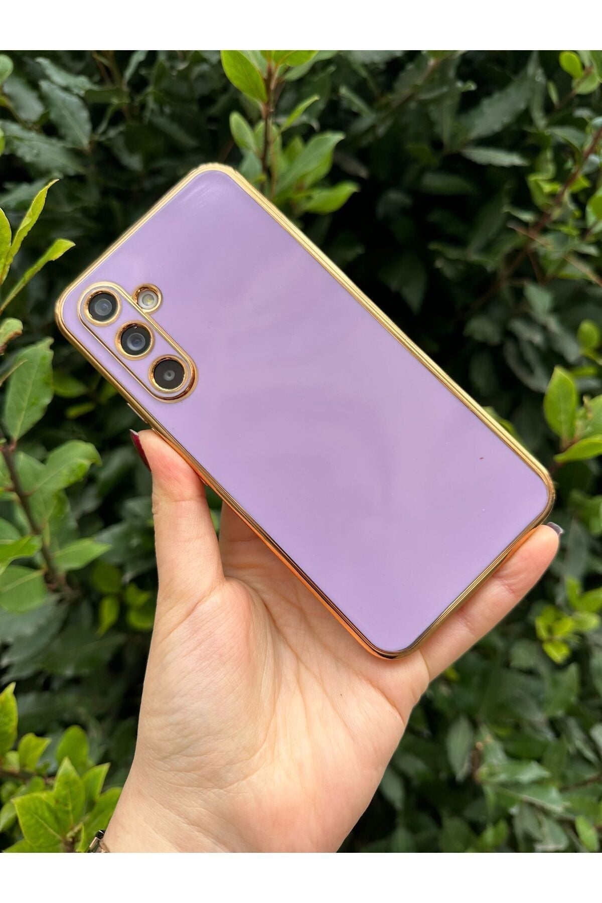 Samsung Galaxy A25 Gold Kenarlı Parlak Kamera Korumalı Bark Kılıf