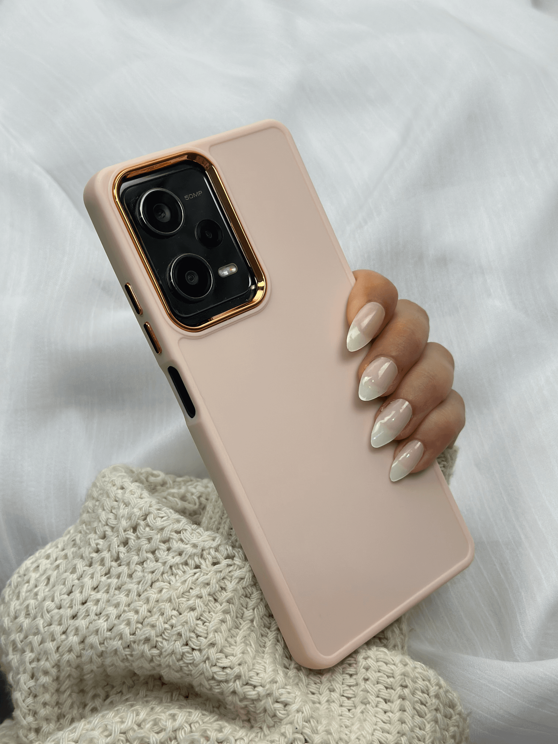 Xiaomi Redmi Note 12 Pro 5g Parlak Metal Detaylı Pastel Silikon Lansman Ruby Kılıf