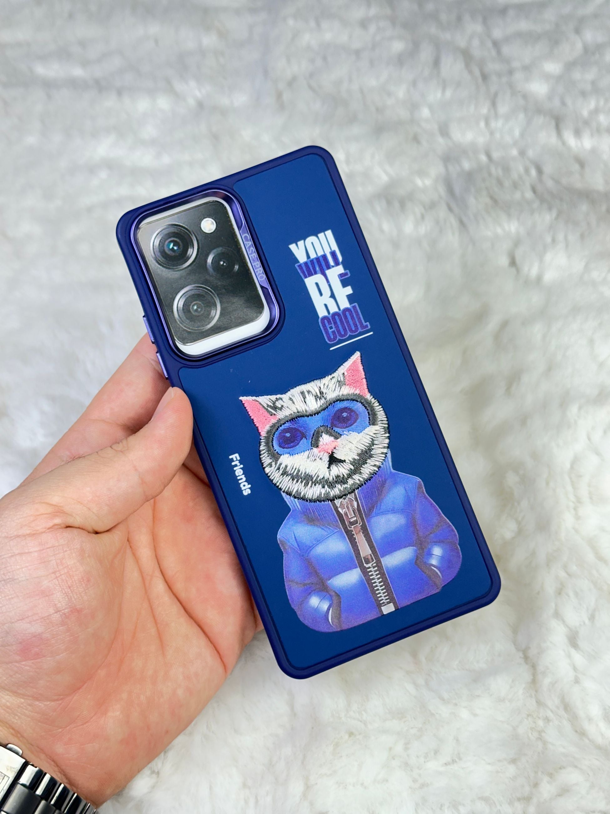 Xiaomi Redmi Note 12 Pro 5G Sert Kapaklı Tatlı Karakterli Dikişli Safari Kılıf