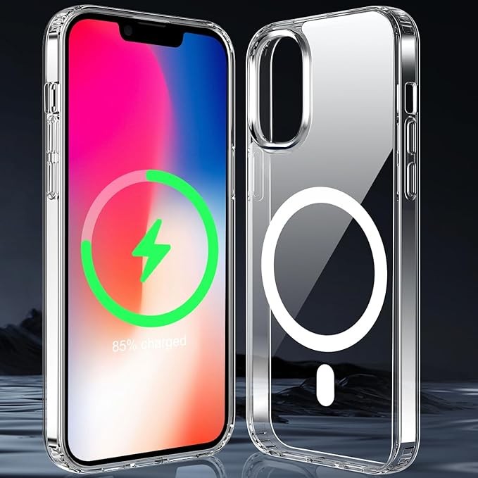 iPhone X Magsafe Kablosuz Şarj Destekli Şeffaf V-Mags Kılıf