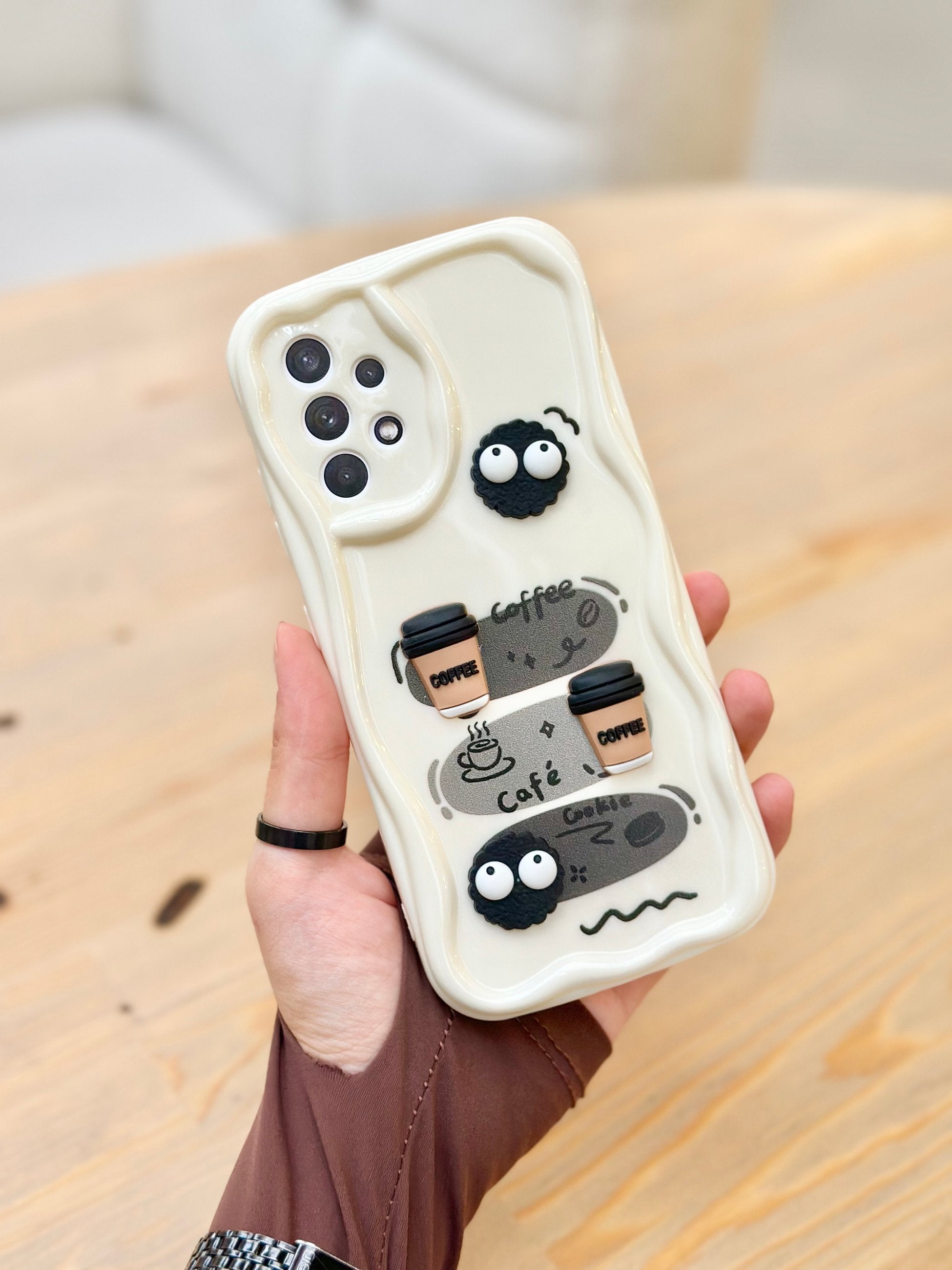 Samsung Galaxy A32 Kurabiye Desenli 3 Boyutlu Şirin Parlak Tasarım Cookie Kılıf