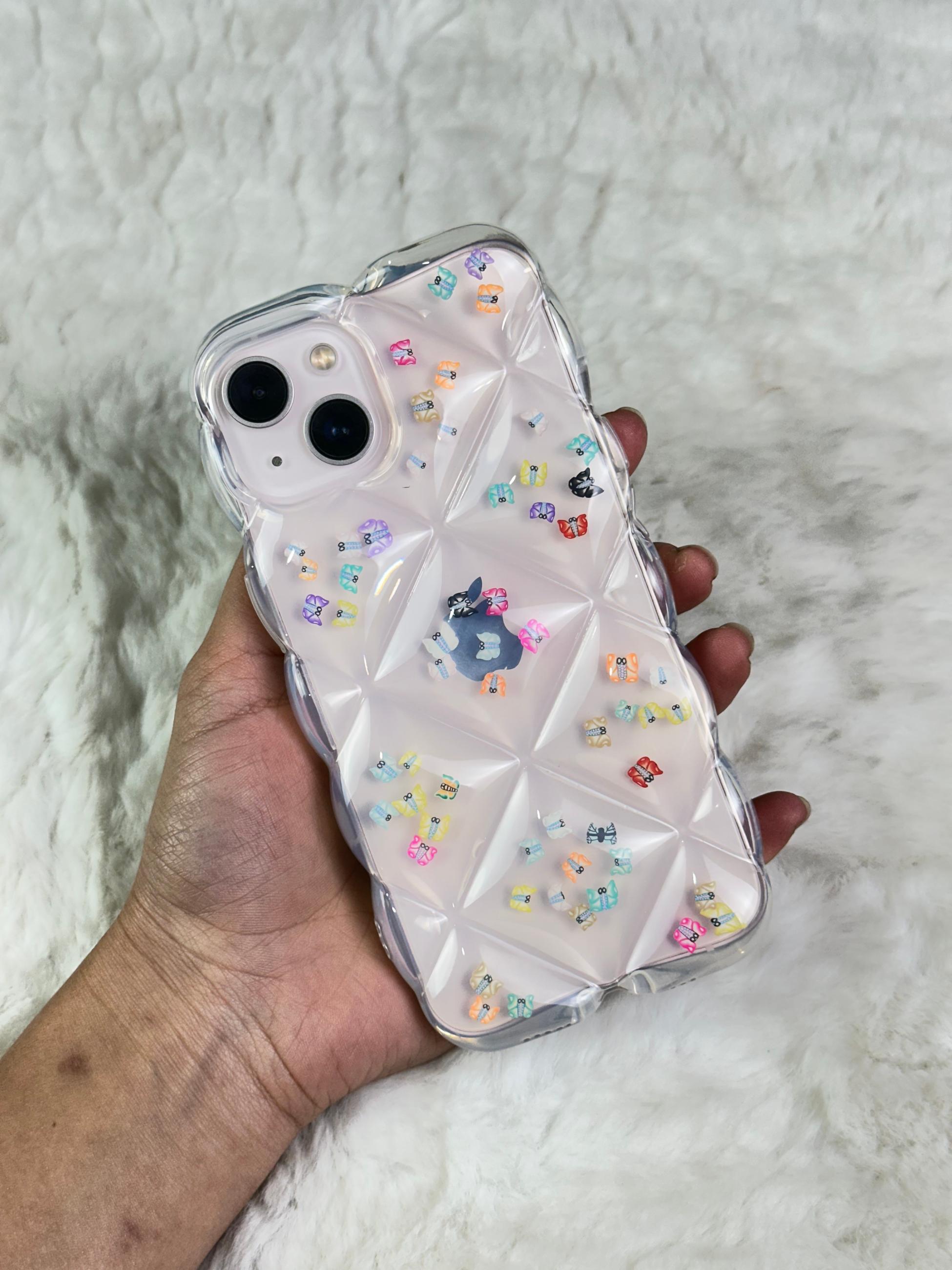 iPhone 14 Darbe Emici Özellikli Çiçekli Kalpli Figürlü Angel Kılıf