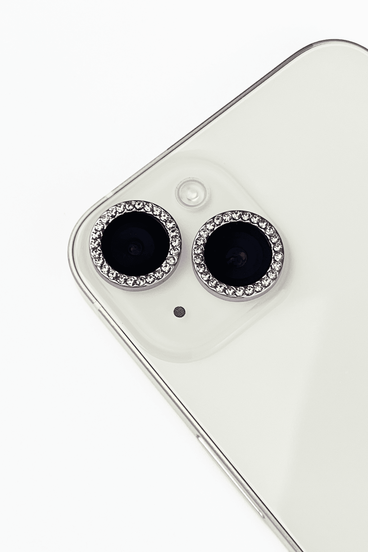 iPhone 15 ve 15 Plus Uyumlu Swarovski Taşlı Kamera Lens Koruyucu