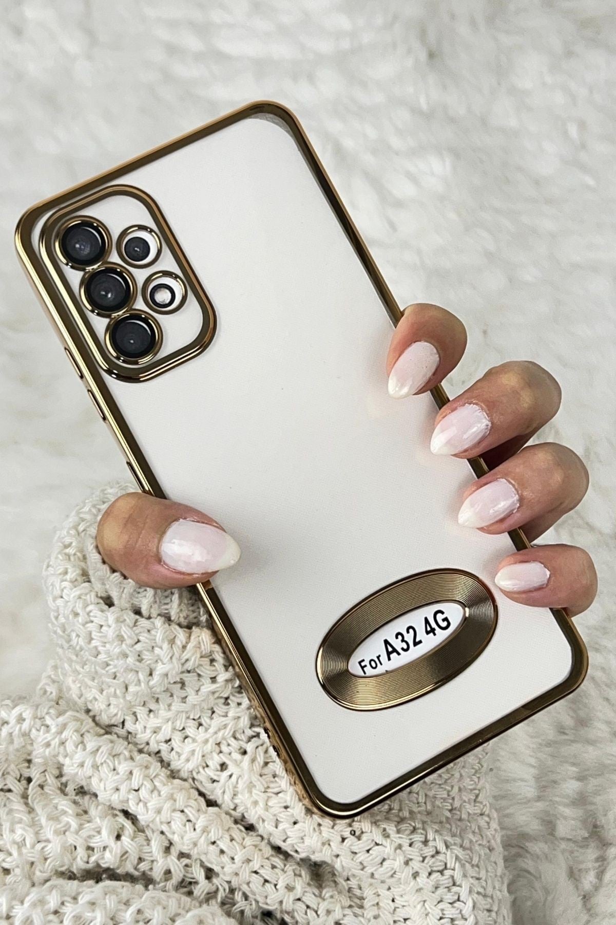 Samsung A32 4g Kılıf Logo Detaylı Kenarları Renkli Kamera Korumalı Luxury Megavip Kılıf