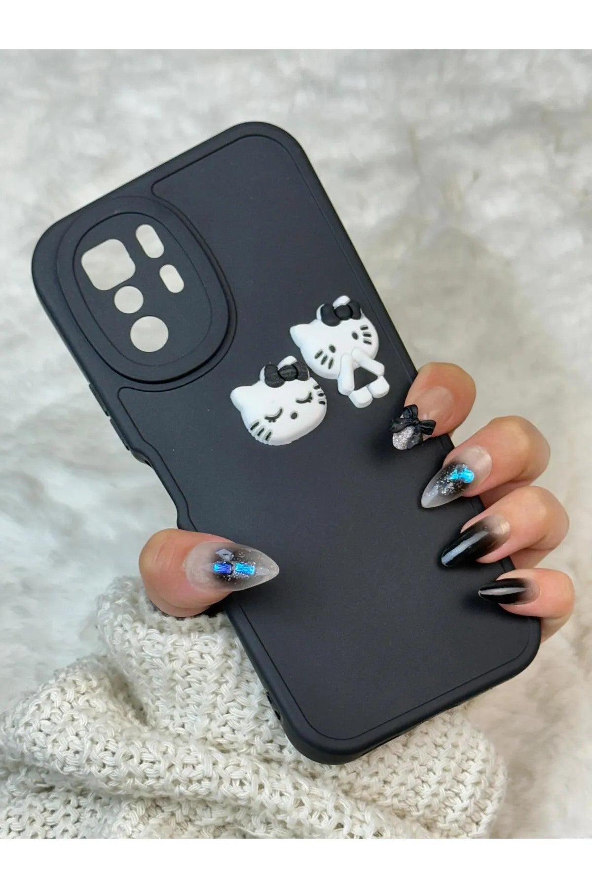 Xiaomi Redmi Note 10 Pro Ayıcık Desenli Sevimli 3 Boyutlu Tatlı Şirin Kamera Korumalı Silikon Shape Kılıf