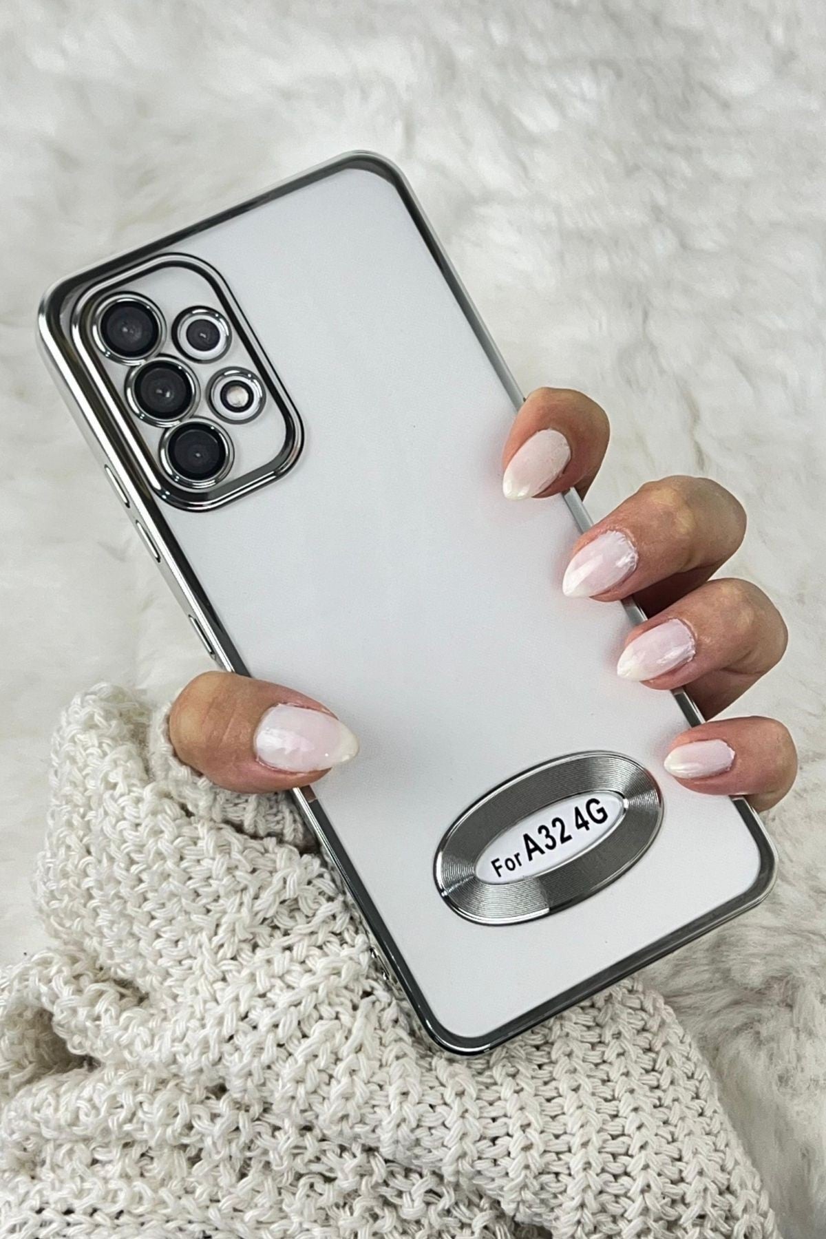 Samsung A32 4g Kılıf Logo Detaylı Kenarları Renkli Kamera Korumalı Luxury Megavip Kılıf