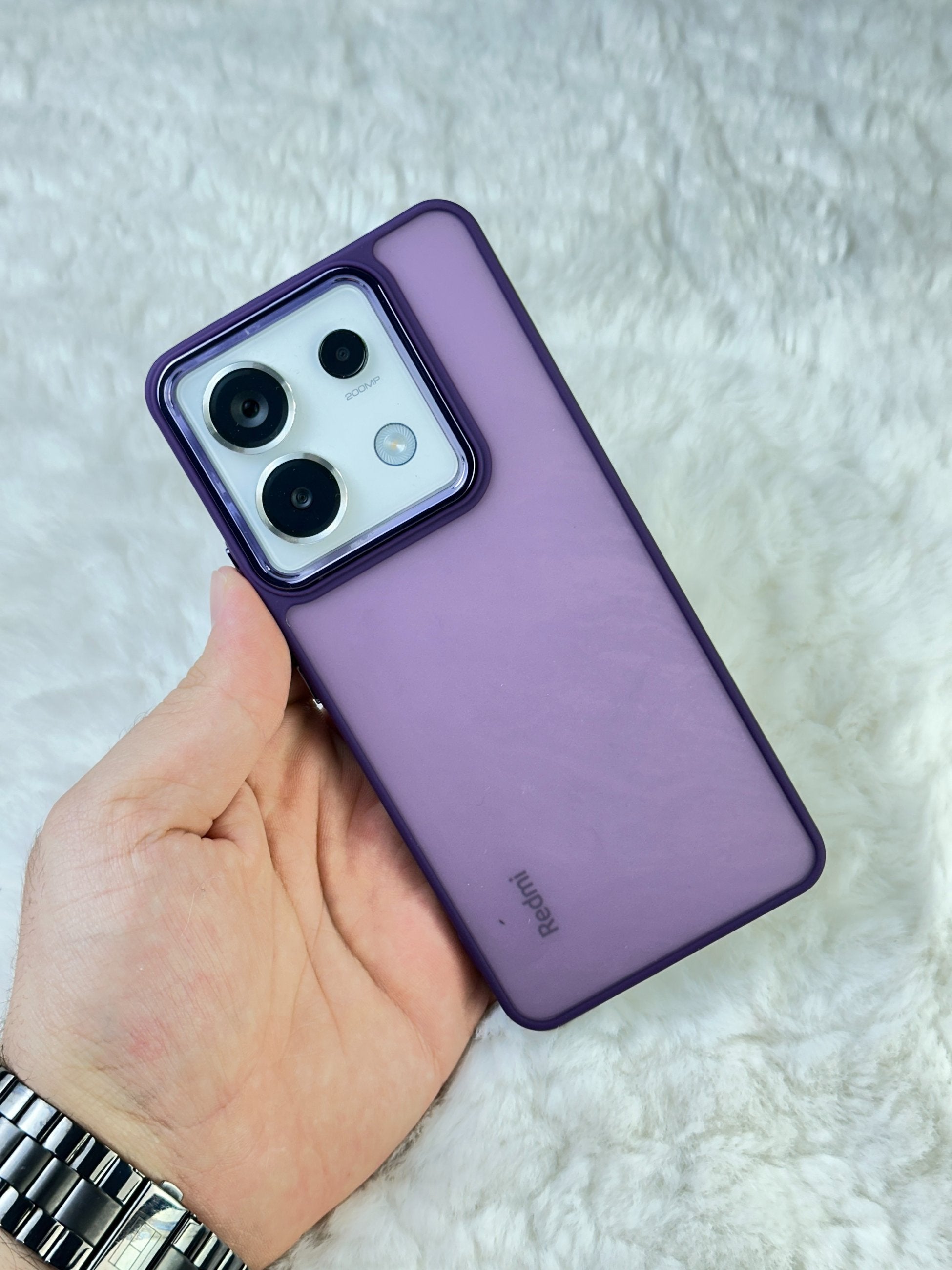 Xiaomi Redmi Note 13 Pro 4G Arkası Buzlu Şeffaf Hassas Düğme Kamera Çıkıntılı Sert Mat Perfect