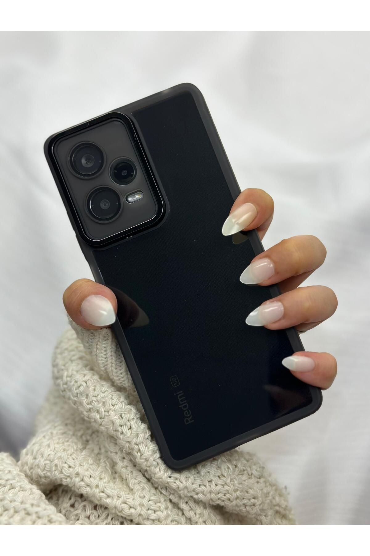 Redmi Note 12 Pro 5G Parlak Kamera Ve Darbe Korumalı Kenarları Renkli Arkası Şeffaf Post BERRY