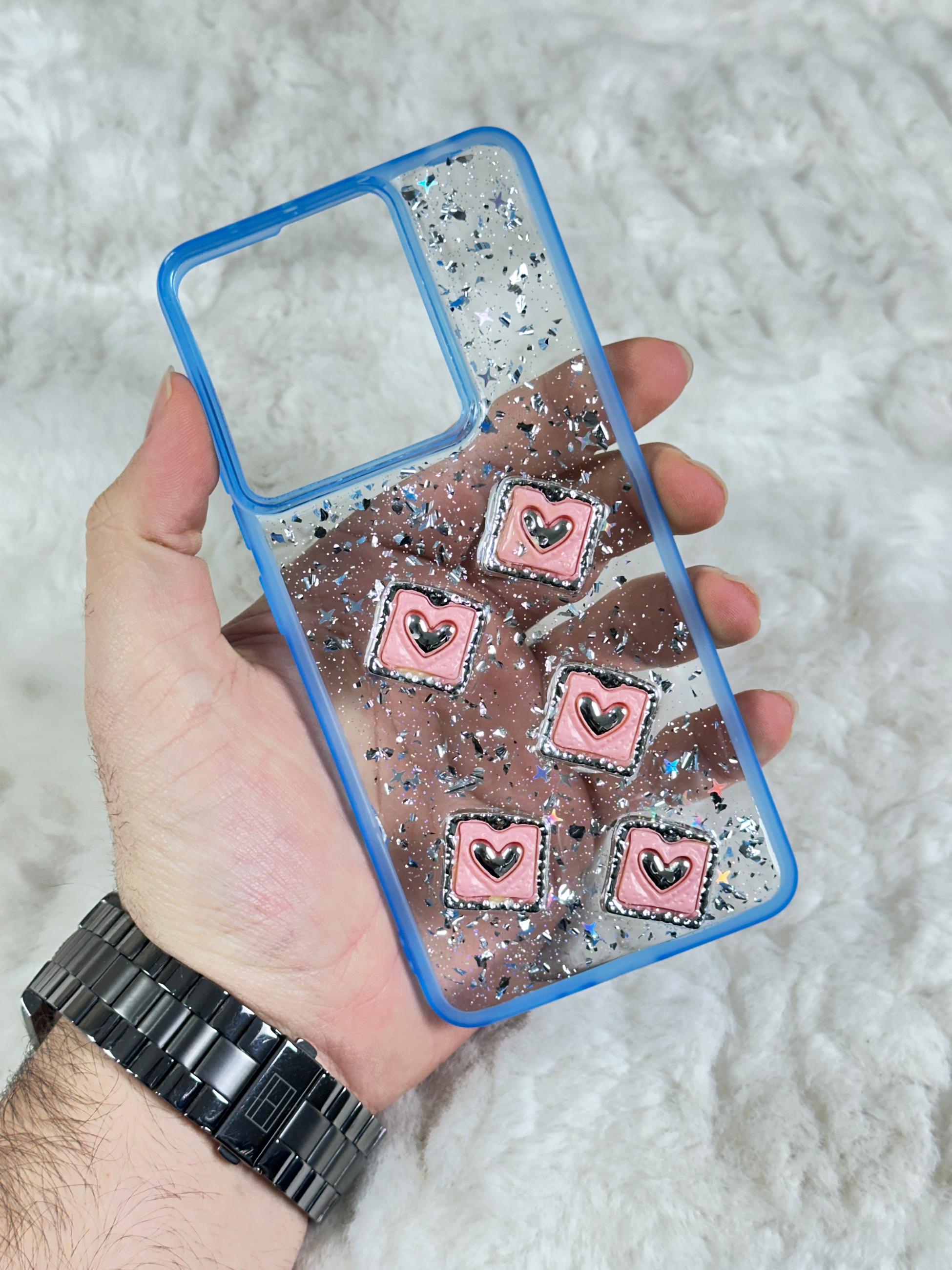 Xiaomi Redmi Note 13 4G Şeffaf Parlak Taşlı Glitter Kılıf