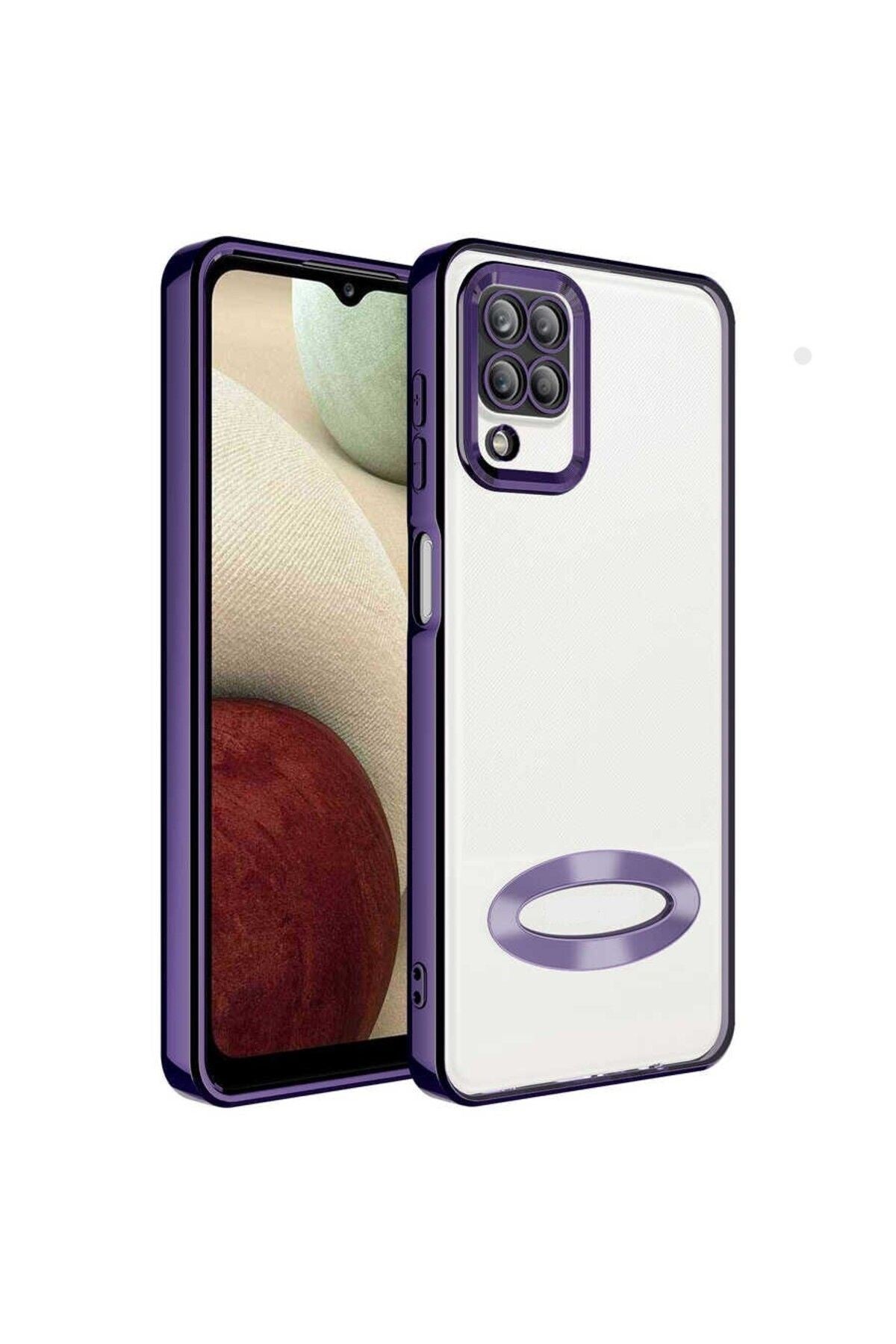 Samsung A12 Ve M12 Uyumlu Kılıf Logo Detaylı Kenarları Renkli Kamera Korumalı Luxury Megavip Kılıf