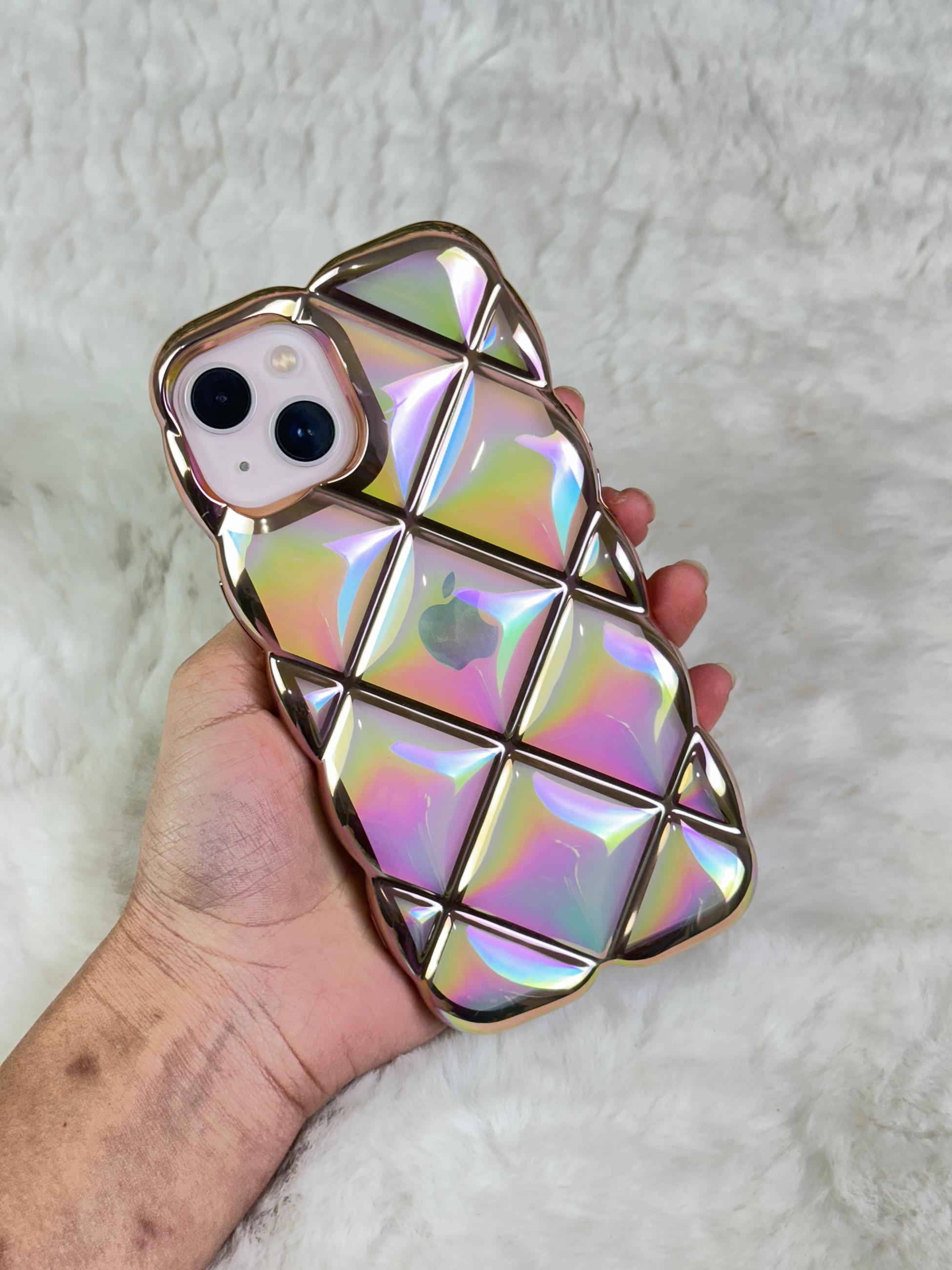 iPhone 14 Kabartma Desenli 3D Darbe Emici Ultra Sağlam Duda kılıf