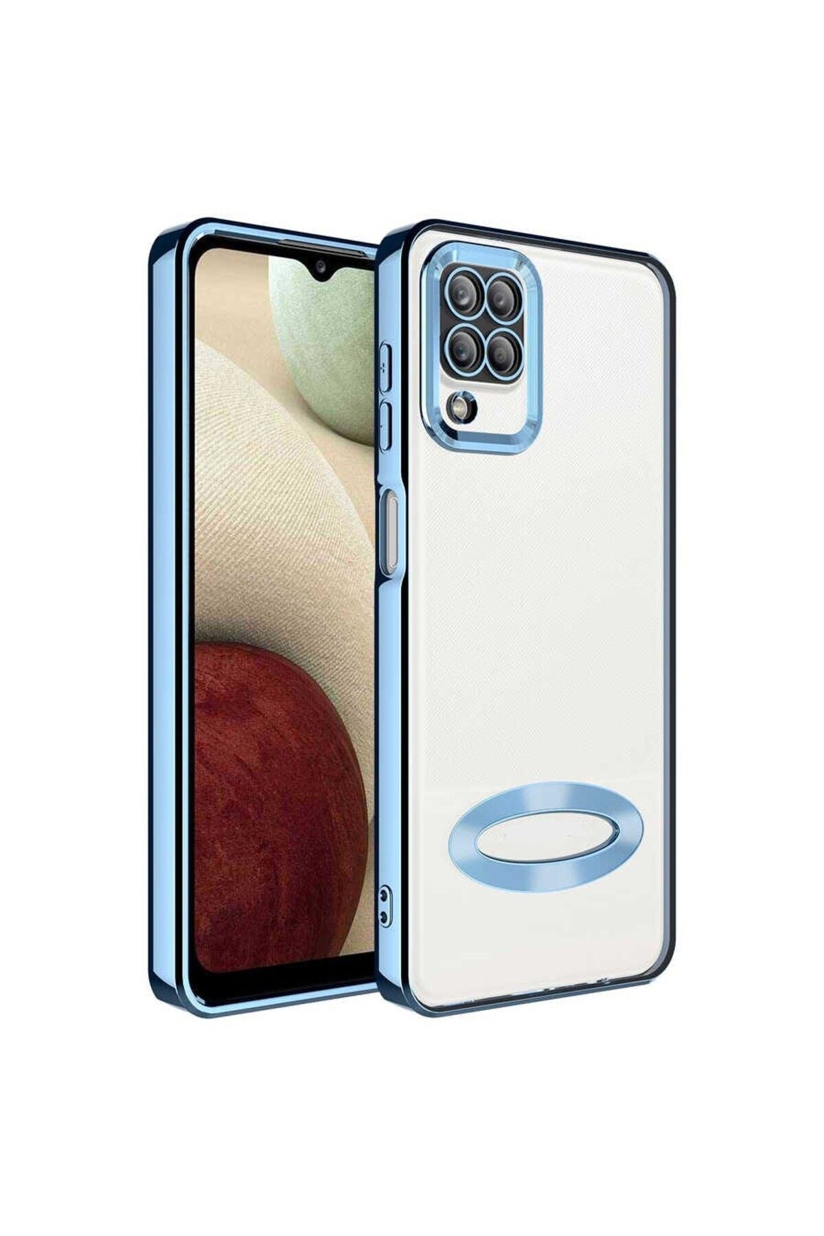 Samsung A12 Ve M12 Uyumlu Kılıf Logo Detaylı Kenarları Renkli Kamera Korumalı Luxury Megavip Kılıf