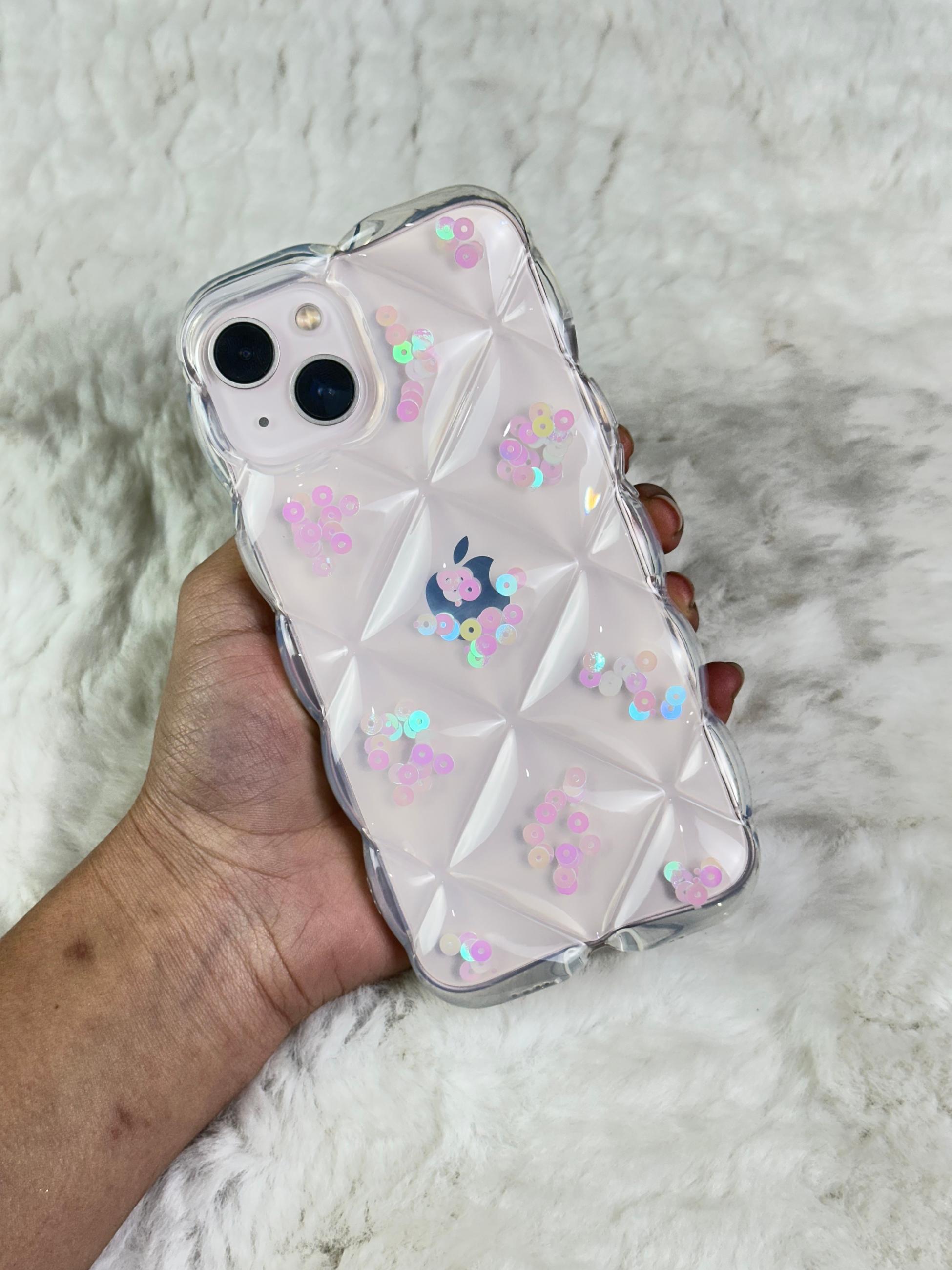 iPhone 14 Darbe Emici Özellikli Çiçekli Kalpli Figürlü Angel Kılıf