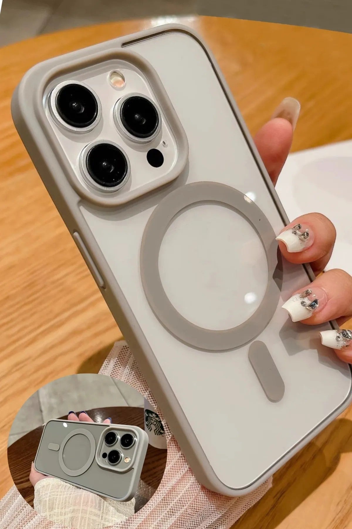 iPhone 16 Pro Magsafe Wireless Şarj Özellikli Silikon Kamera Çıkıntılı REMA Kılıf