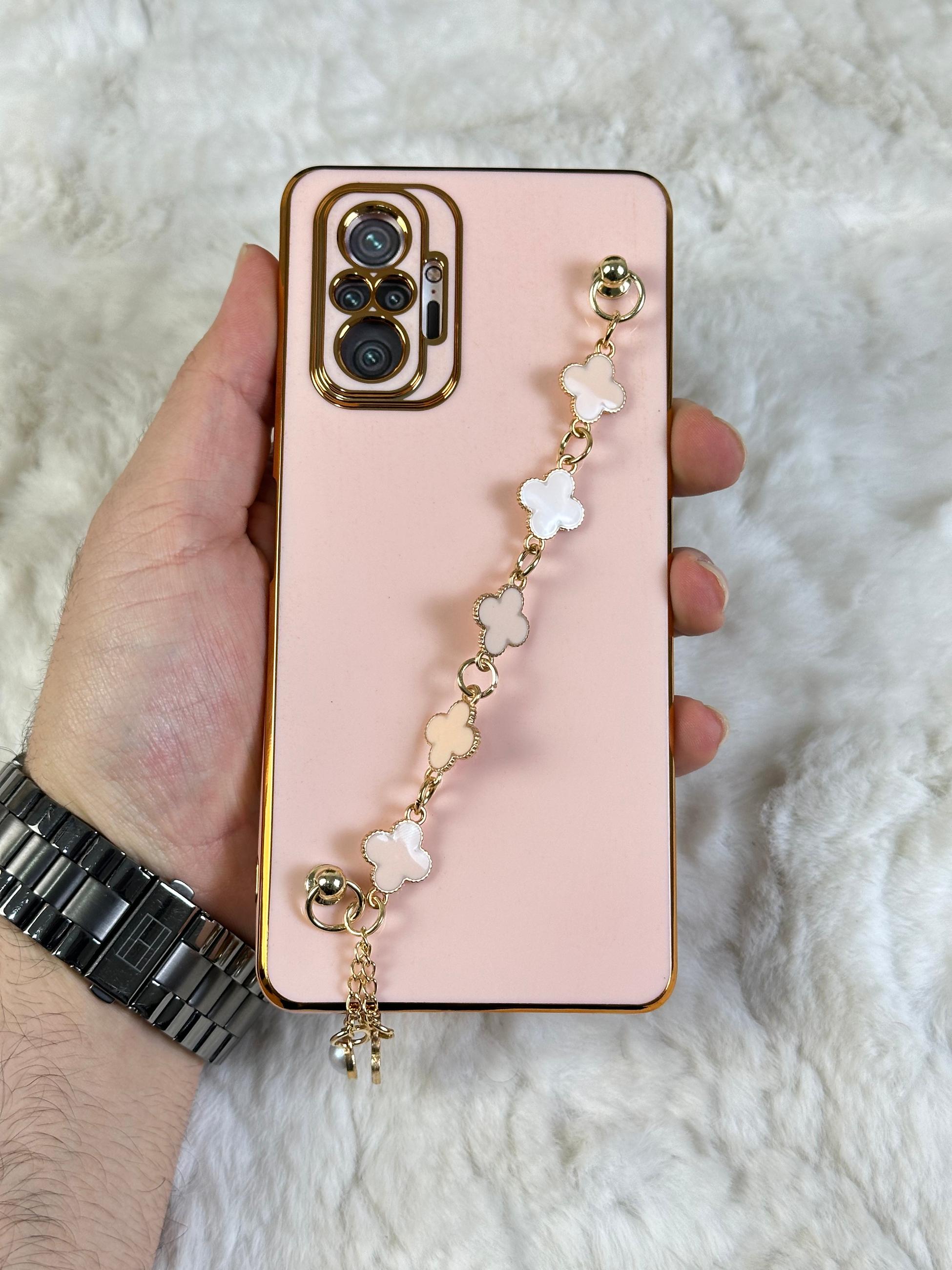 Xiaomi Redmi Note 10 Pro Gold Kenarlı Parlak Kamera Korumalı Elçek Kılıf