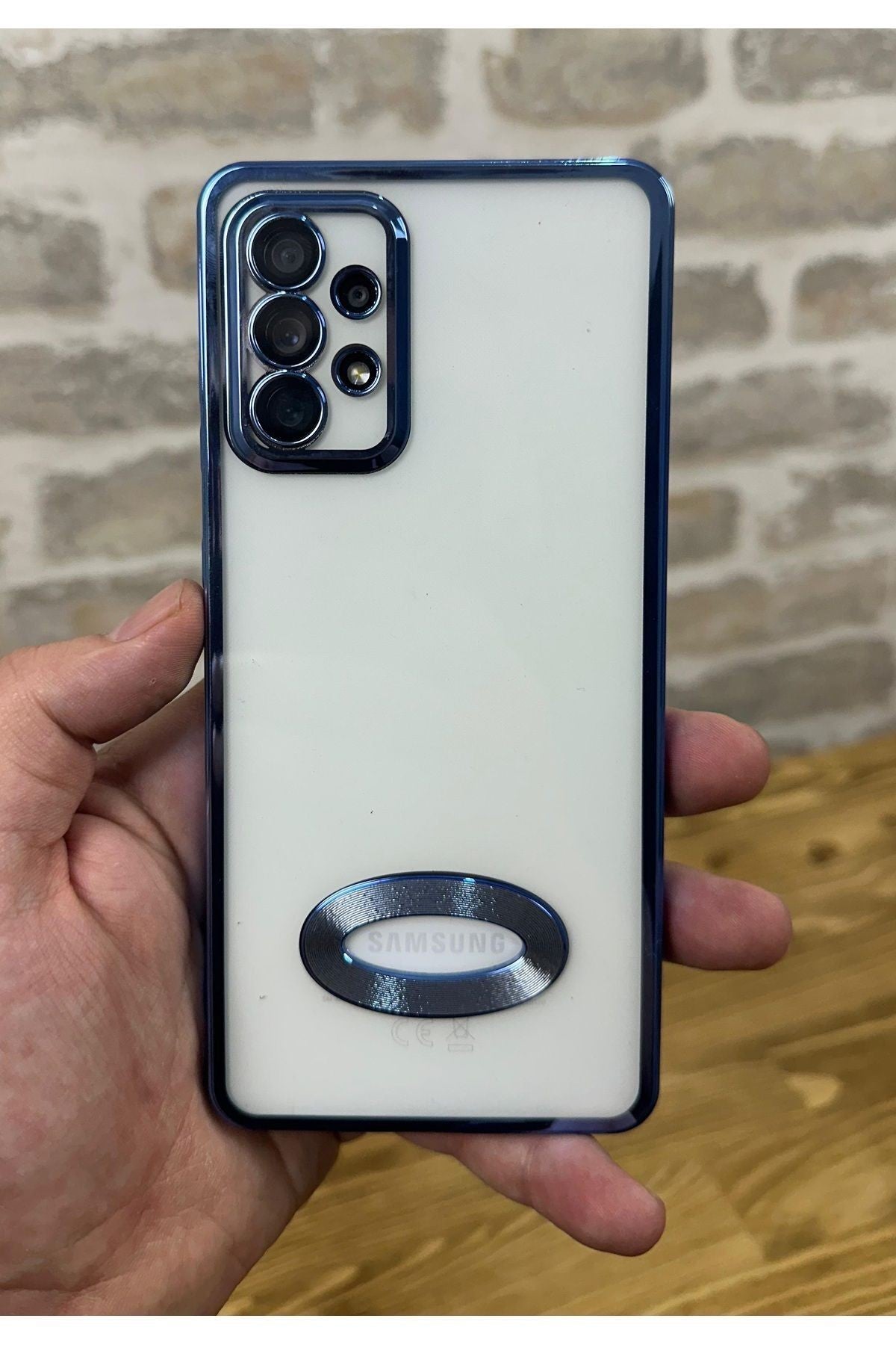 Samsung Galaxy A52/A52S Logo Detaylı Kenarları Renkli Kamera Korumalı Luxury MegaVip Kılıf