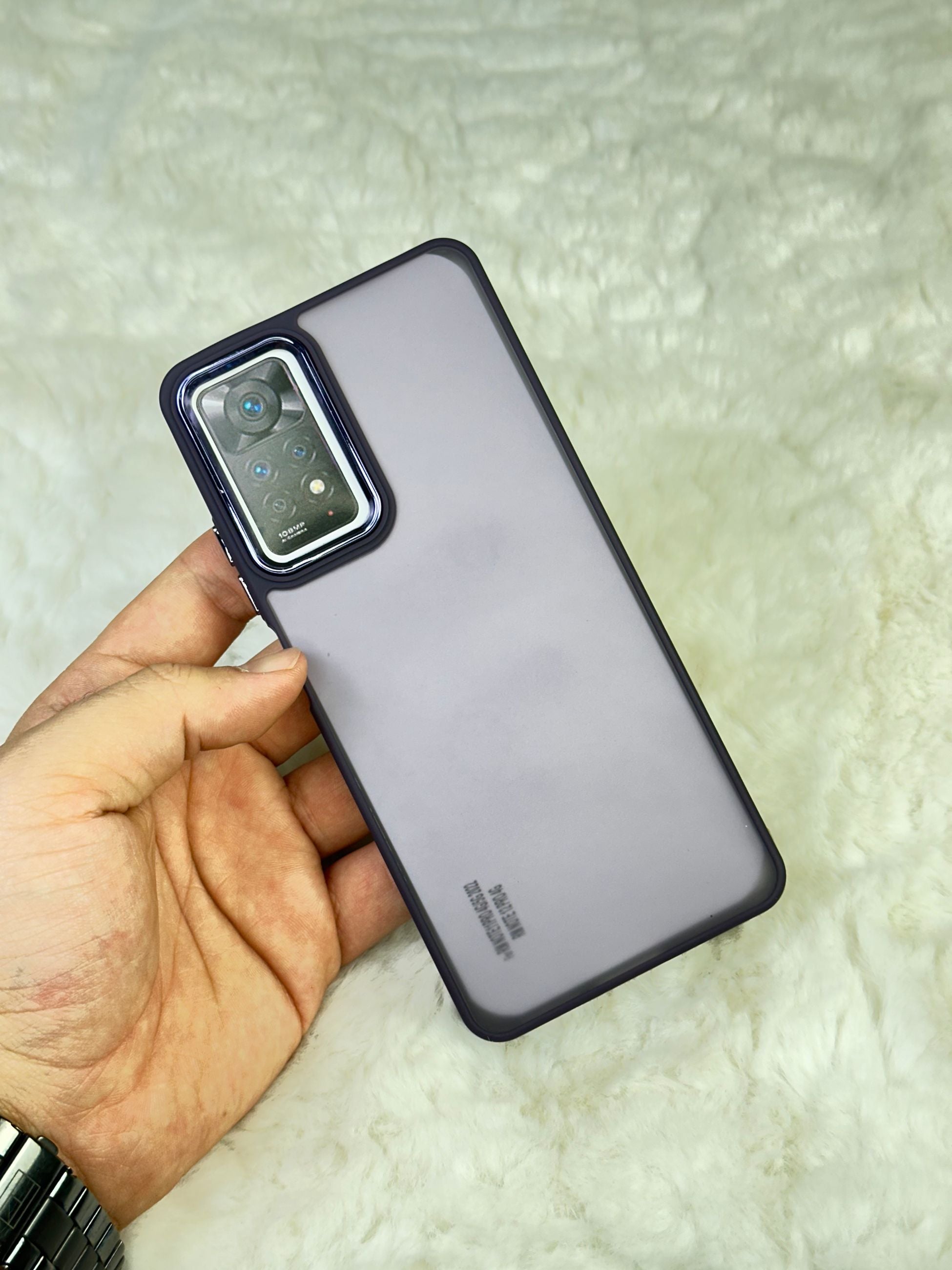 Xiaomi Note 11 Pro Arkası Buzlu Şeffaf Hassas Düğme Kamera Çıkıntılı Sert Mat Perfect