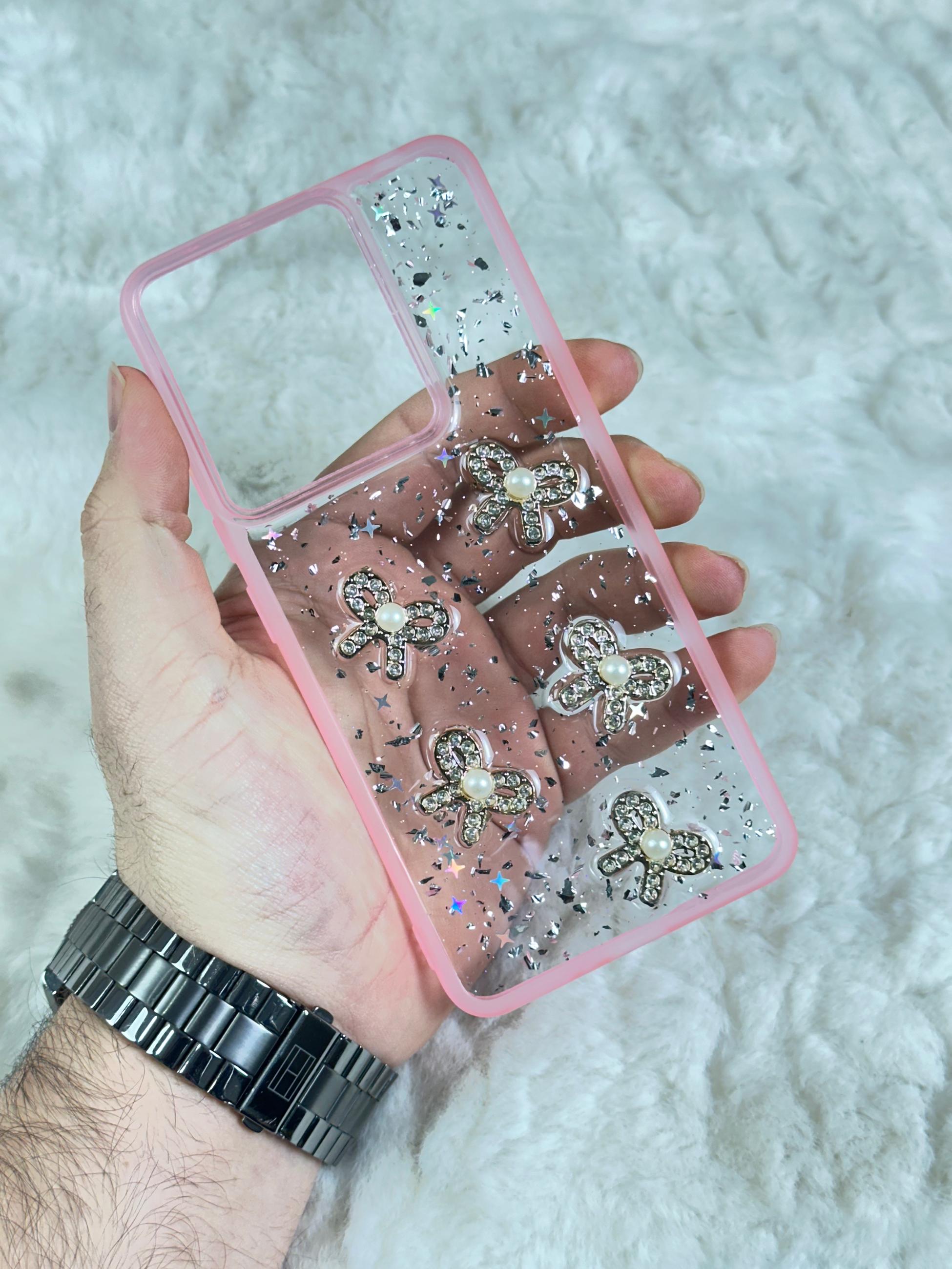 Xiaomi Redmi Note 13 4G Şeffaf Parlak Taşlı Glitter Kılıf