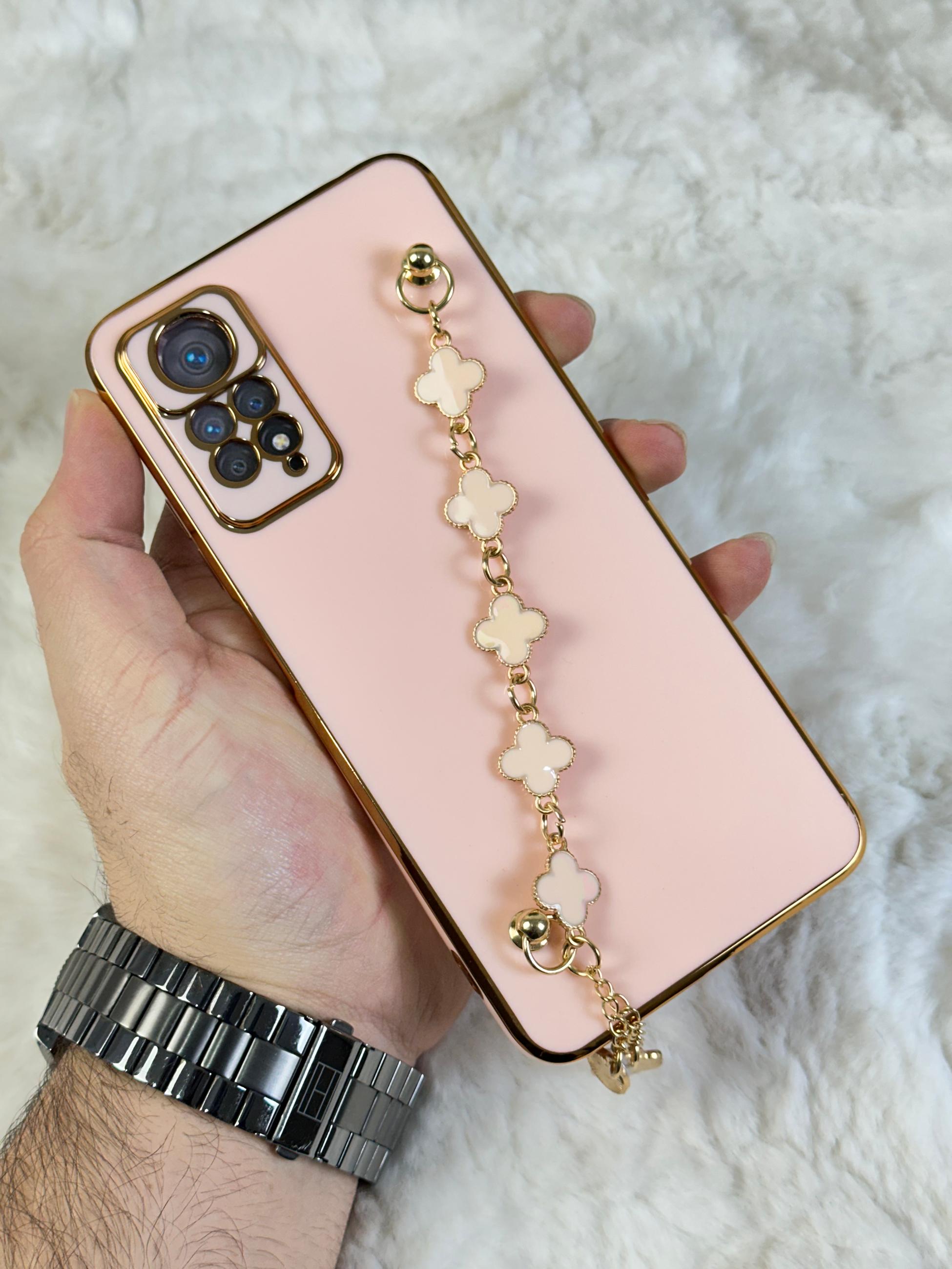 Xiaomi Redmi Note 11 Pro Gold Kenarlı Parlak Kamera Korumalı Elçek Kılıf