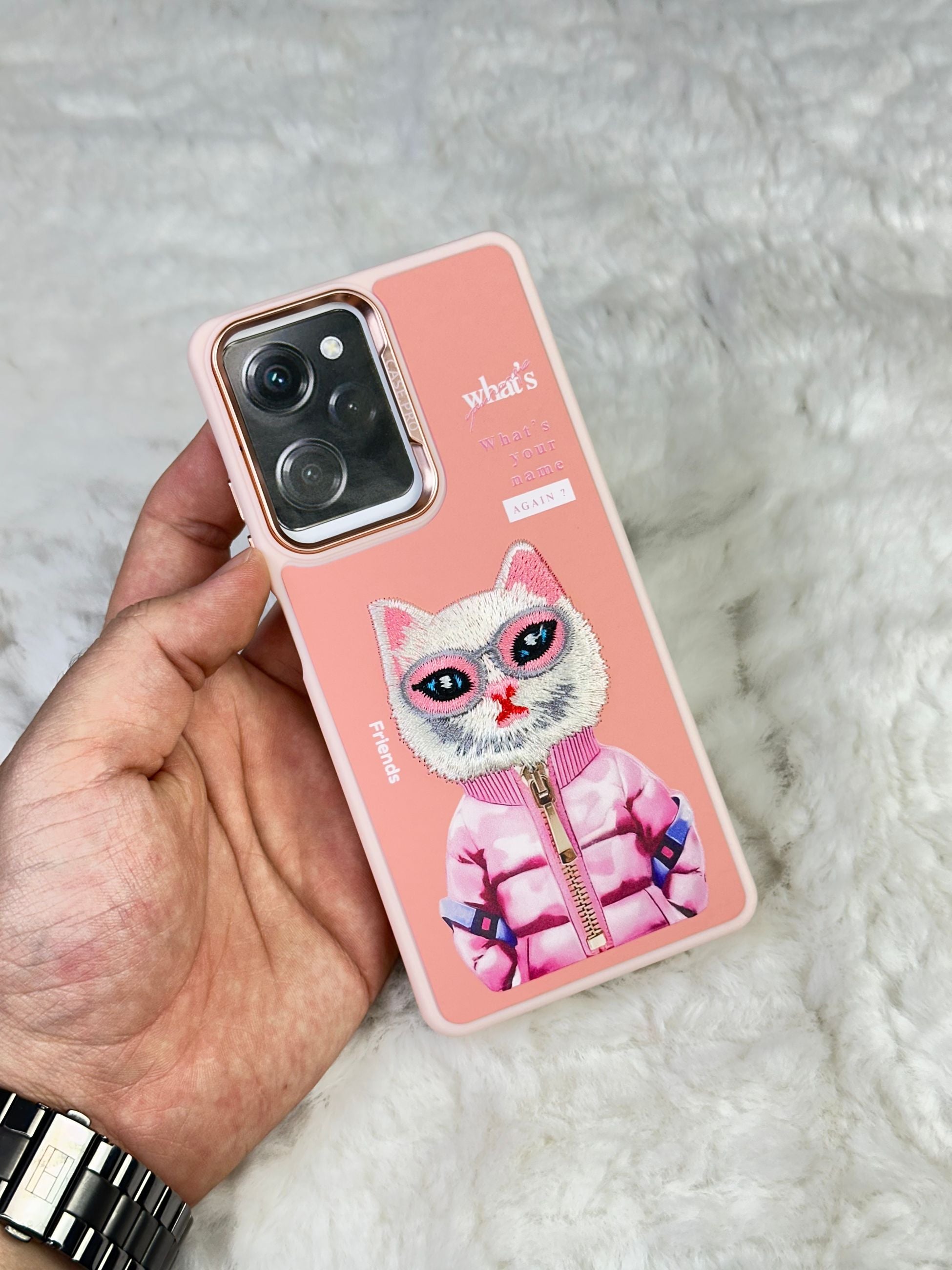 Xiaomi Redmi Note 12 Pro 5G Sert Kapaklı Tatlı Karakterli Dikişli Safari Kılıf