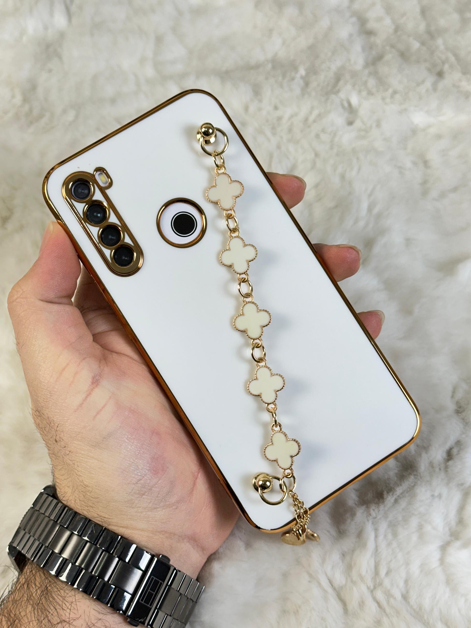 Xiaomi Redmi Note 8 Gold Kenarlı Parlak Kamera Korumalı Elçek Kılıf