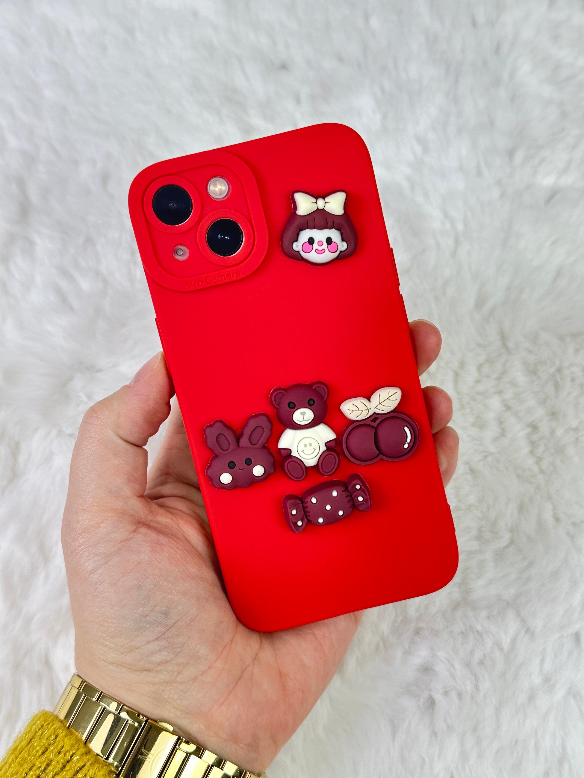 iPhone 13 Uyumlu Ayıcık Desenli Sevimli Silikon Lansman TOY BEAR Kılıf