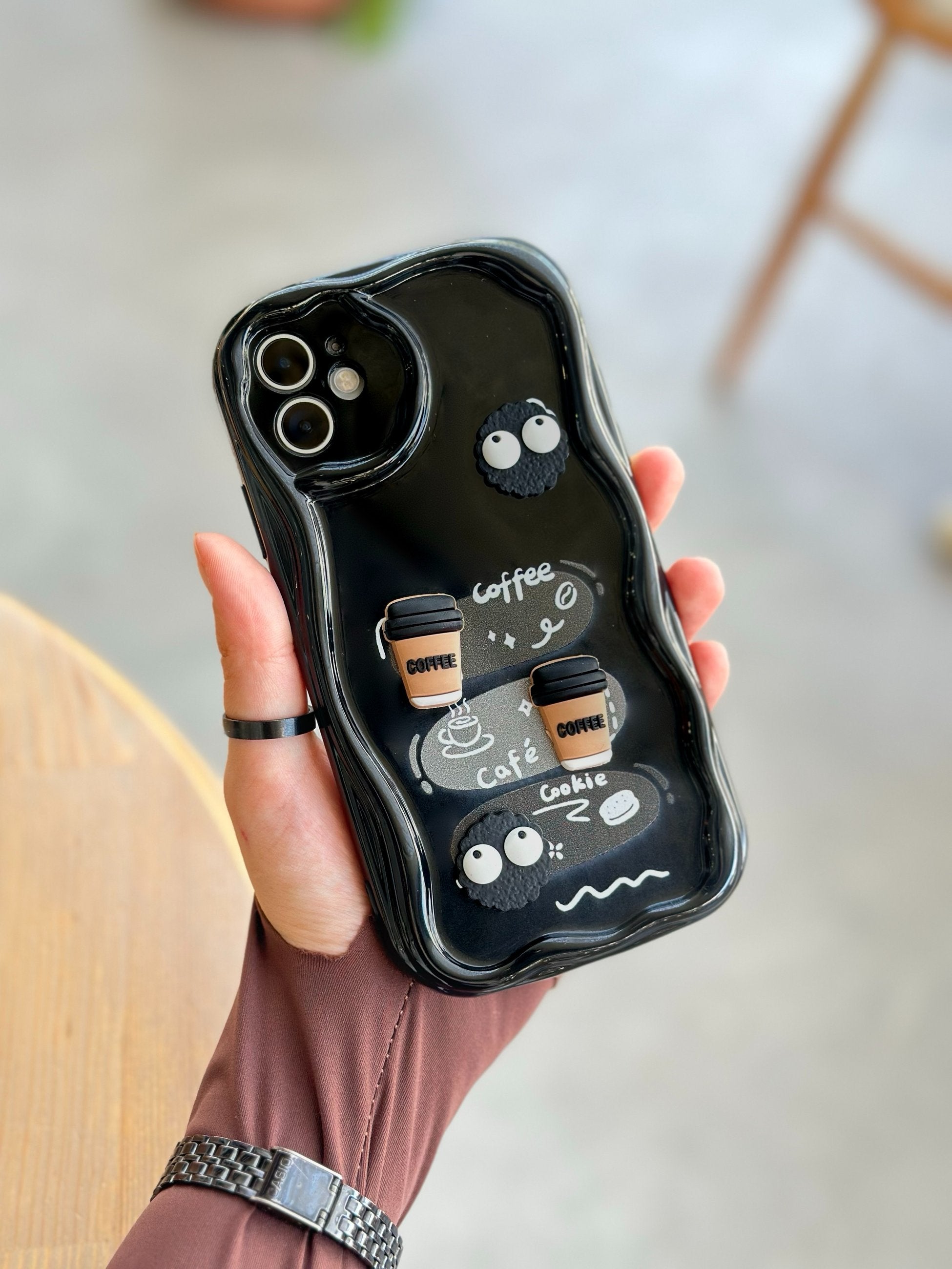 iPhone 11 Kurabiye Desenli 3 Boyutlu Şirin Parlak Tasarım Cookie Kılıf