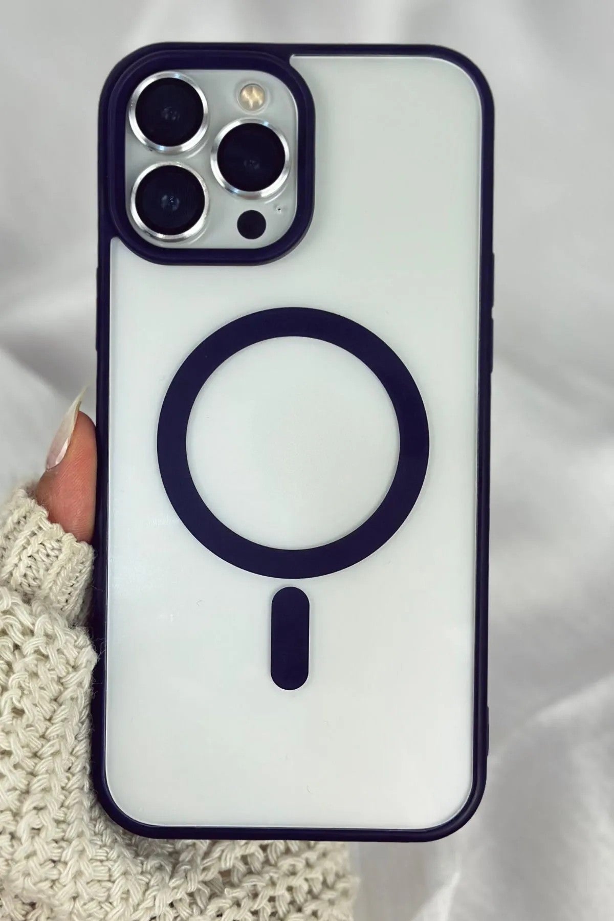 iPhone 12 Pro Max Magsafe Kablosuz Şarj Özellikli Silikon Rema Kılıf