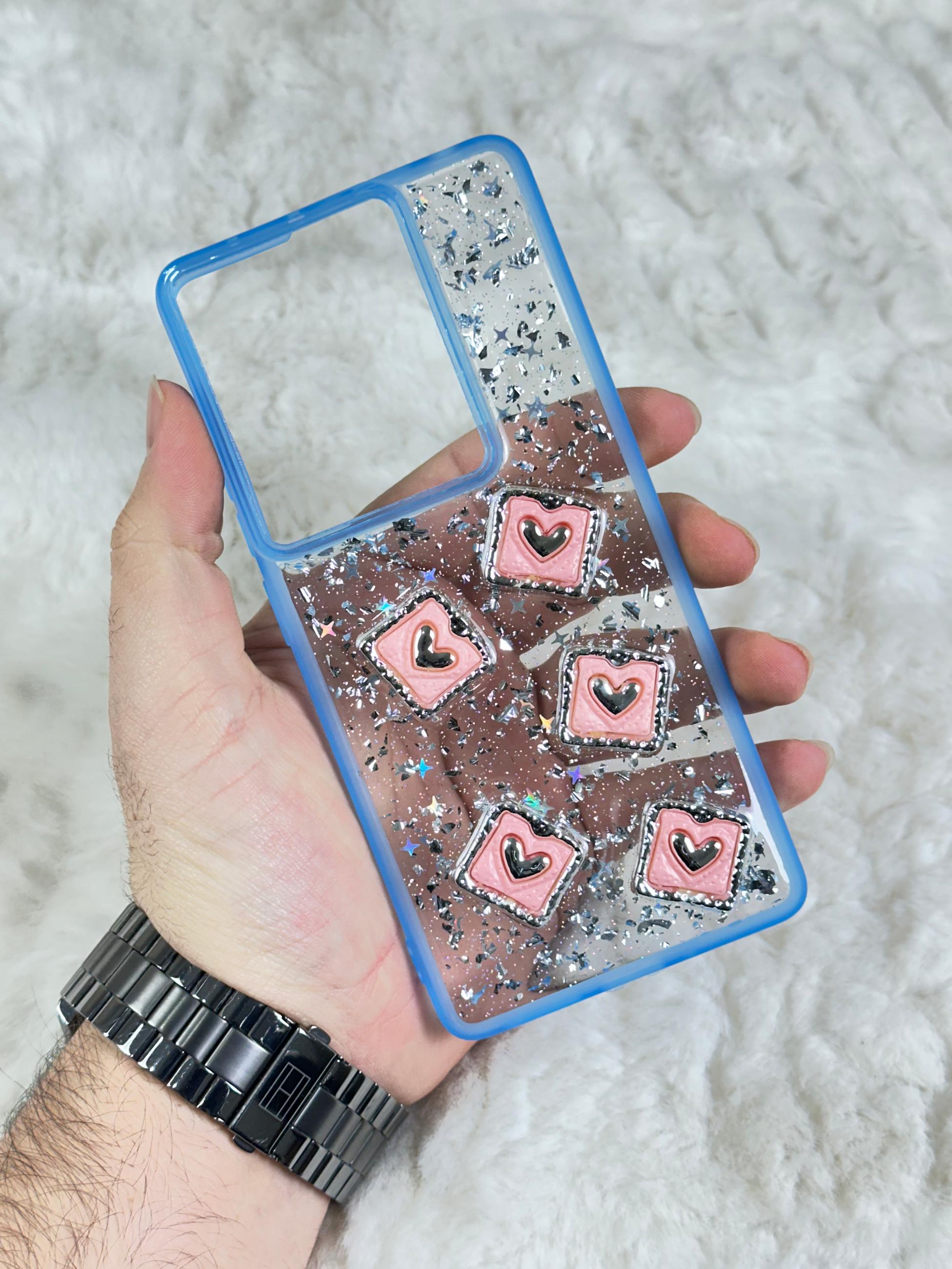 Xiaomi Redmi Note 13 Pro 4G Şeffaf Parlak Taşlı Glitter Kılıf