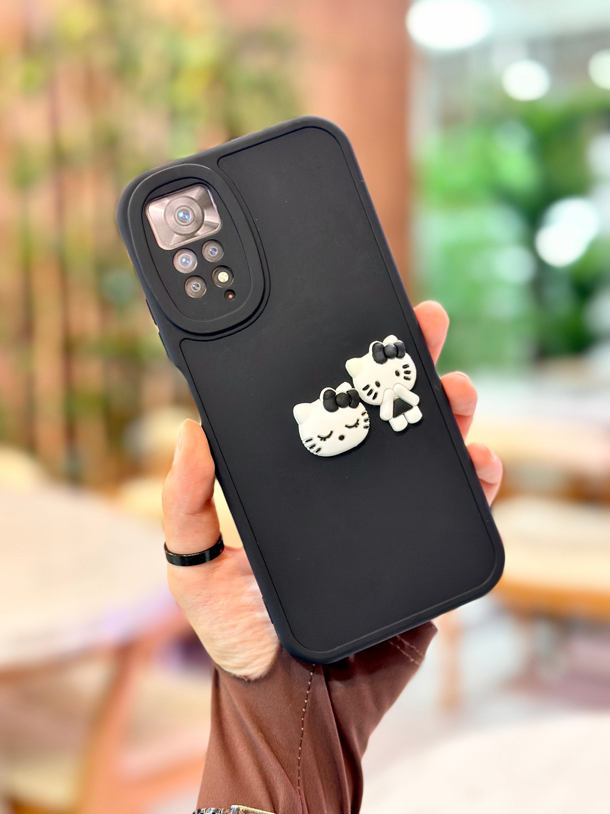 Xiaomi Redmi Note 11 Pro Ayıcık Desenli Sevimli 3 Boyutlu Tatlı Şirin Kamera Korumalı Silikon Shape Kılıf