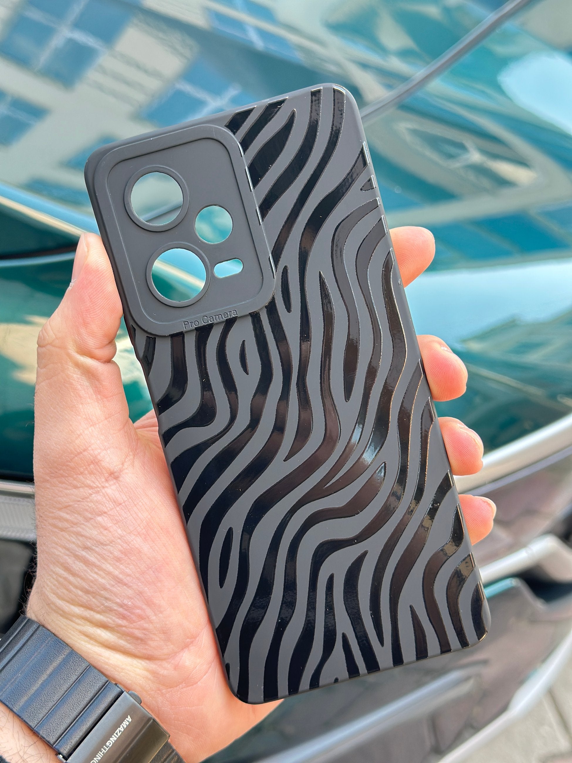 Redmi Note 12 Pro 5G Renkli Zebra Desenli İçi Kadife Lansman Zebra Kılıf