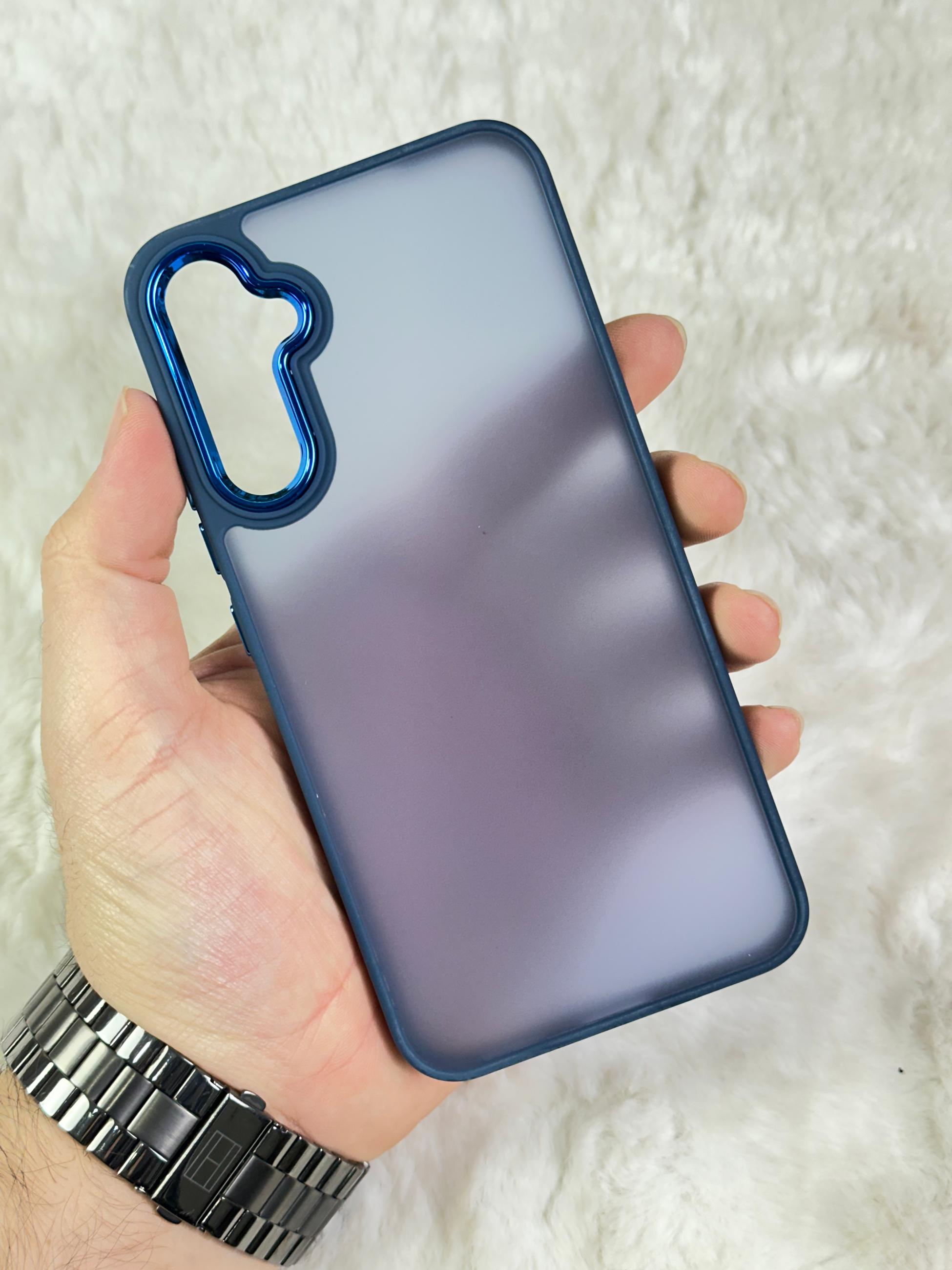 Samsung Galaxy A34 Arkası Buzlu Şeffaf Hassas Düğme Kamera Çıkıntılı Sert Mat Perfect