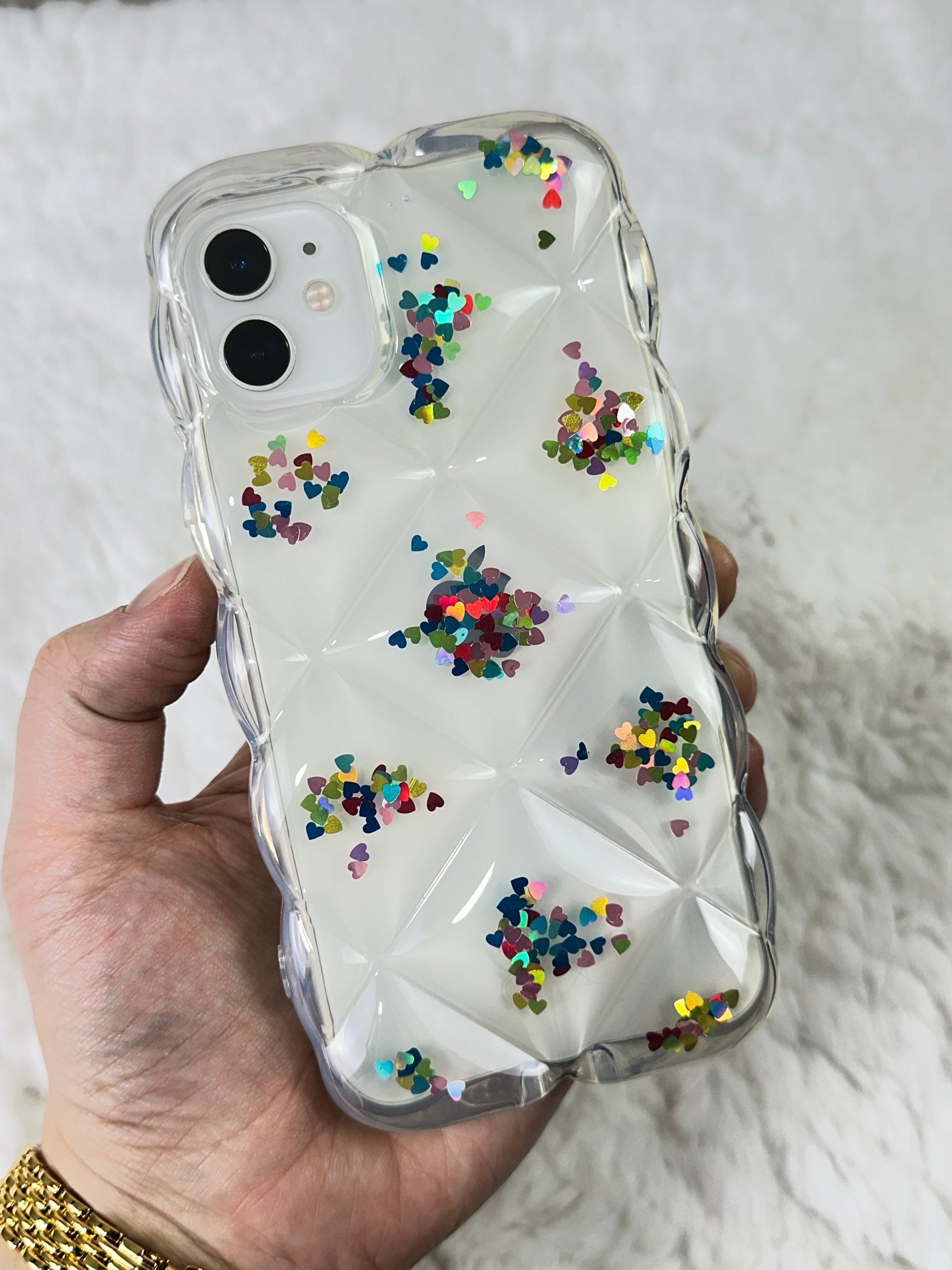 iPhone 11 Darbe Emici Özellikli Çiçekli Kalpli Figürlü Angel Kılıf