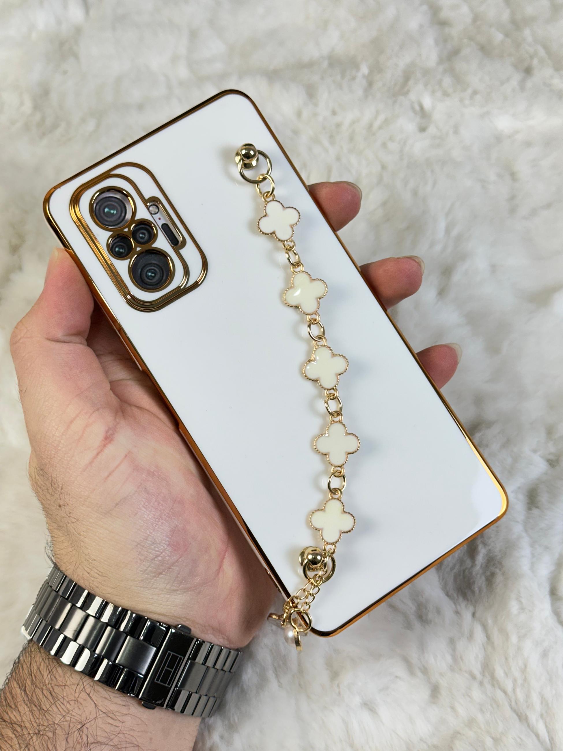 Xiaomi Redmi Note 10 Pro Gold Kenarlı Parlak Kamera Korumalı Elçek Kılıf