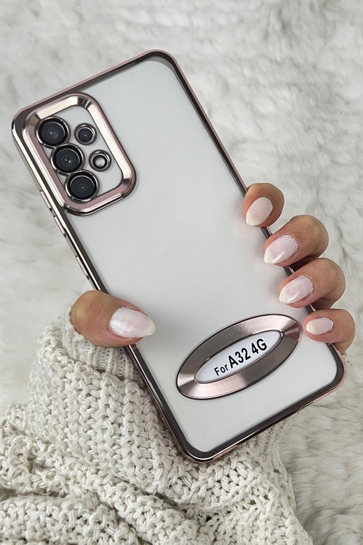 Samsung A32 4g Kılıf Logo Detaylı Kenarları Renkli Kamera Korumalı Luxury Megavip Kılıf