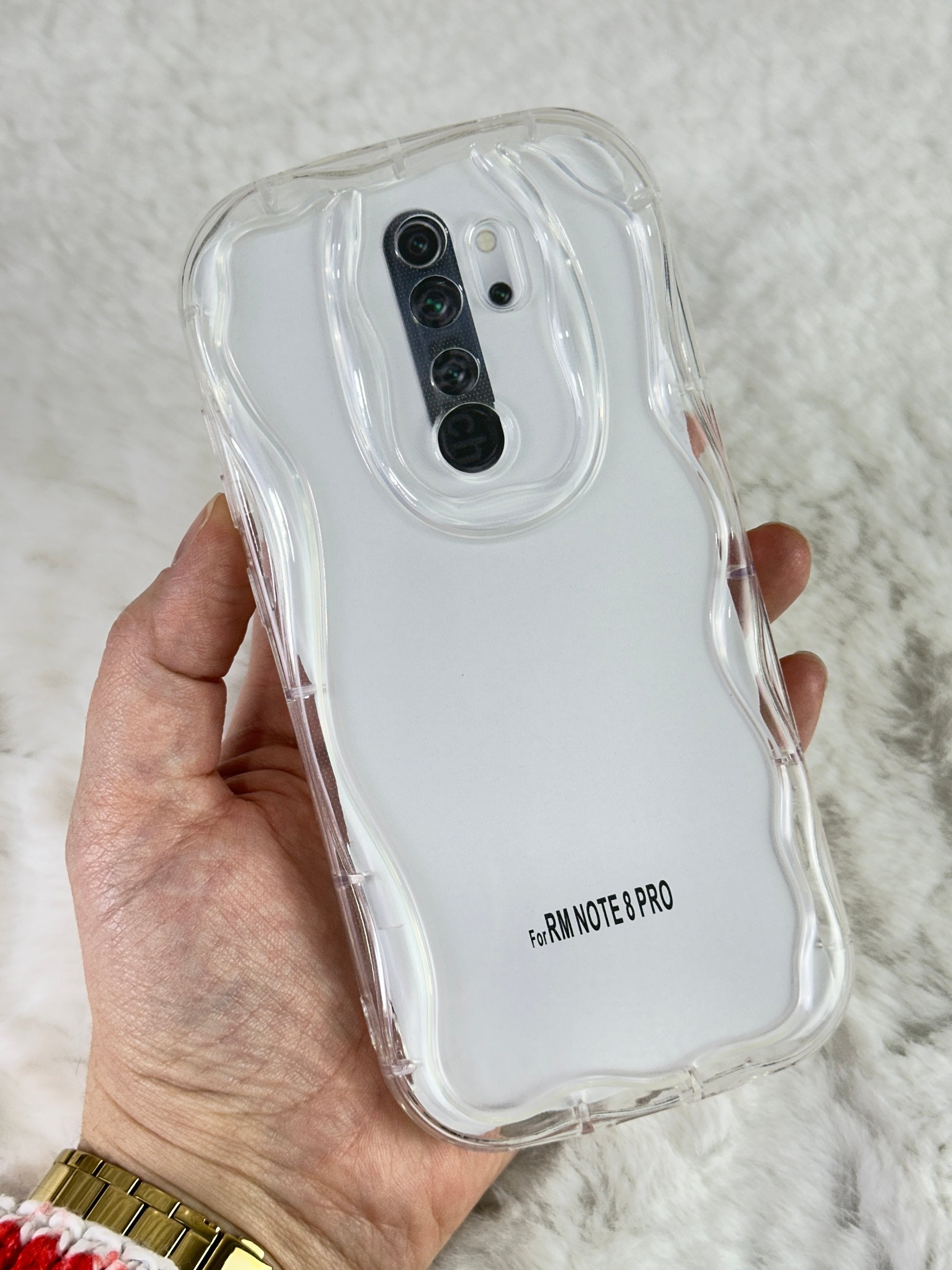 Redmi Note 8 Pro Kenarları Dalga Detaylı Kamera Korumalı Conn Kılıf