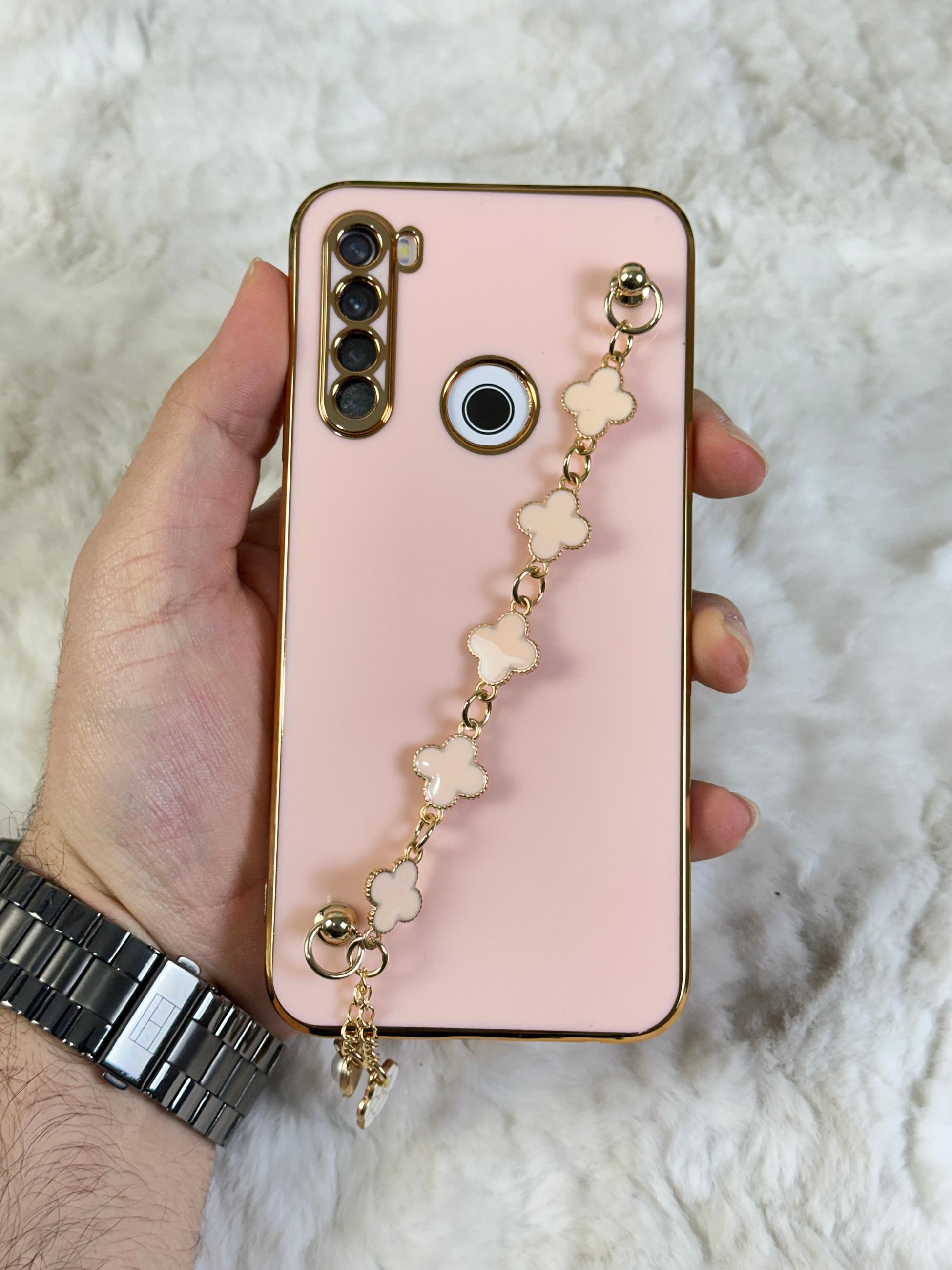 Xiaomi Redmi Note 8 Gold Kenarlı Parlak Kamera Korumalı Elçek Kılıf