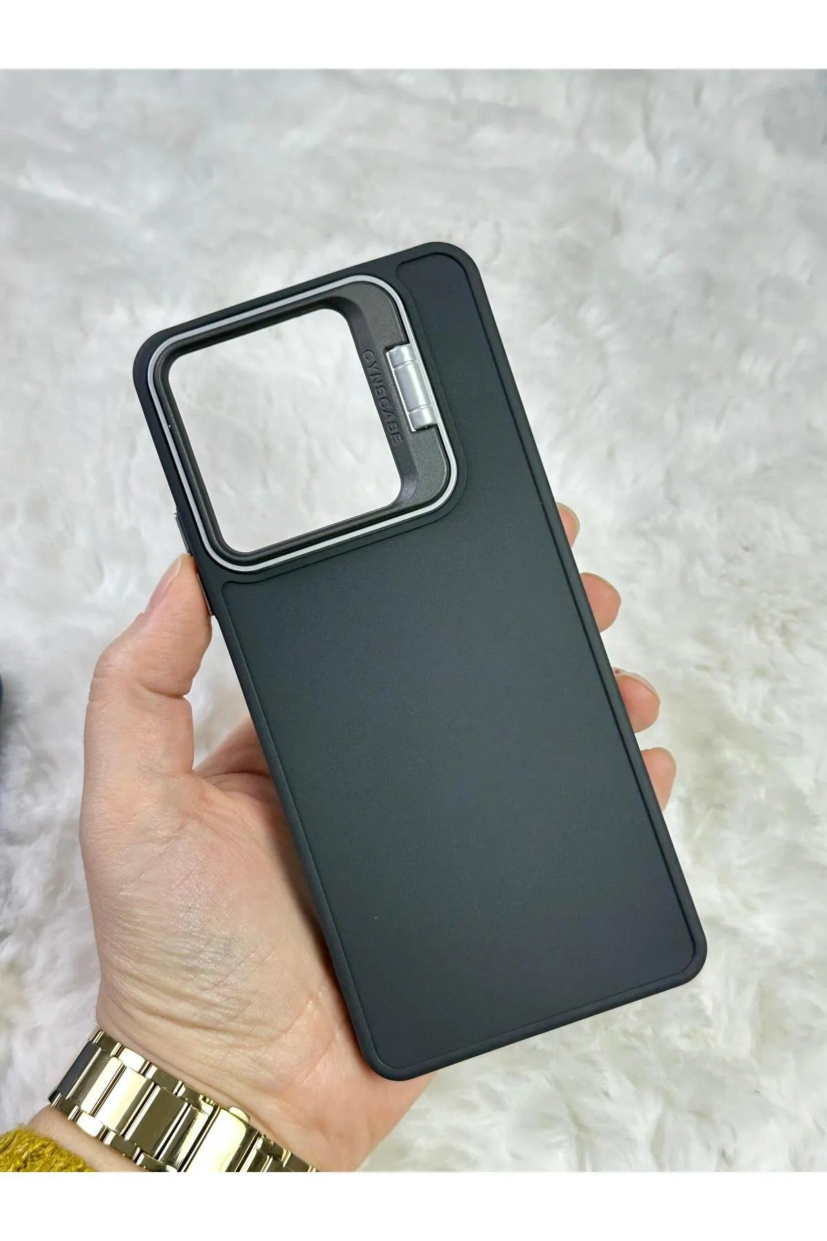 Redmi Note 12 Pro 5G Kamera Standlı Yanları Silikon Arkası Sert Lansman Süet Kılıf