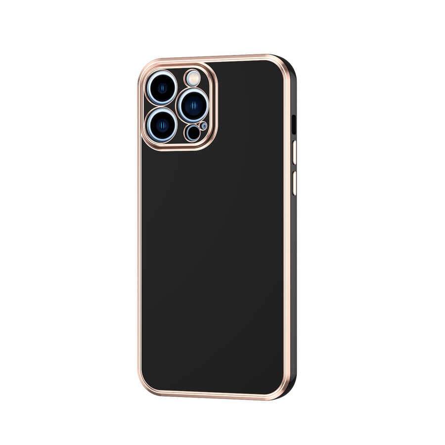 iPhone 12 Pro Gold Kenarlı Parlak Bark Kılıf