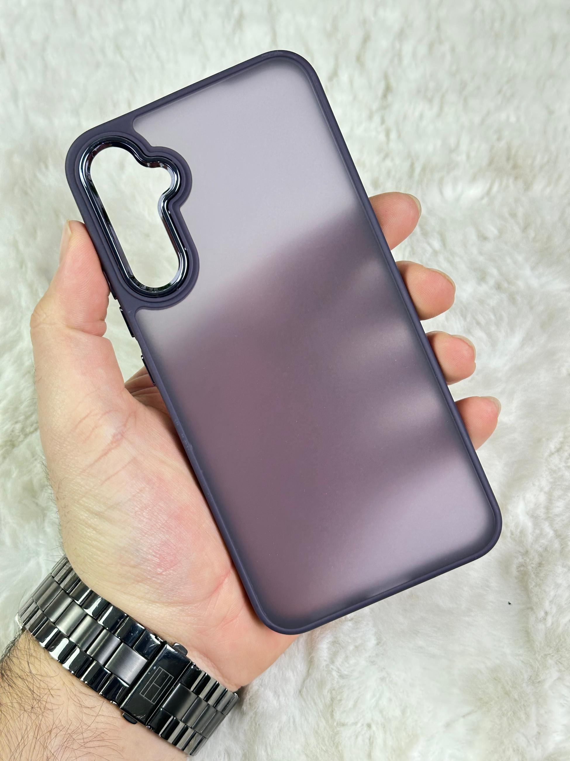 Samsung Galaxy A34 Arkası Buzlu Şeffaf Hassas Düğme Kamera Çıkıntılı Sert Mat Perfect